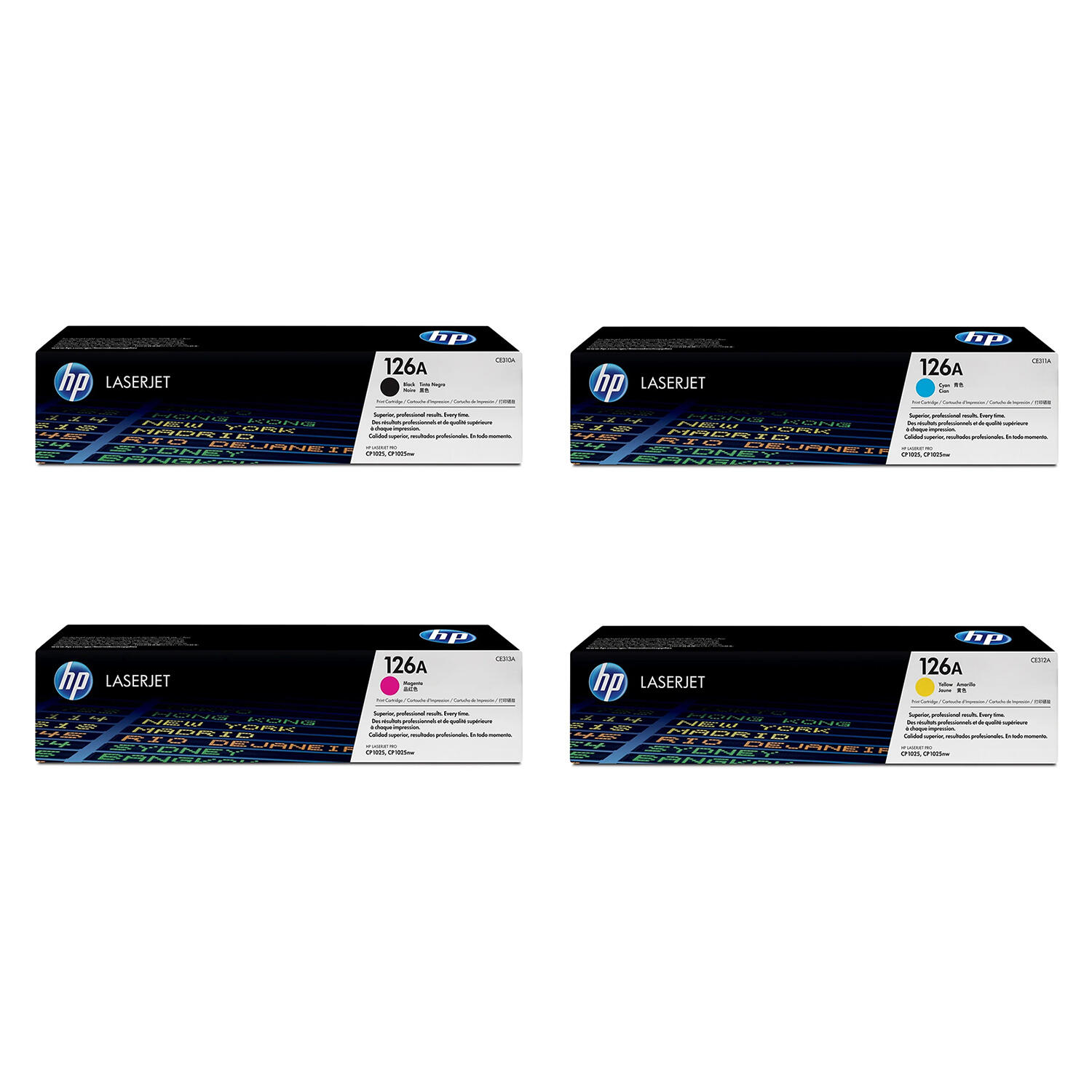 HP 126A CE310A CE311A CE312A CE313A Toner Cartridge Original Combo BK/C/M/Y