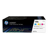 HP 128A CF371AM Original Toner Cartridge Combo C/M/Y