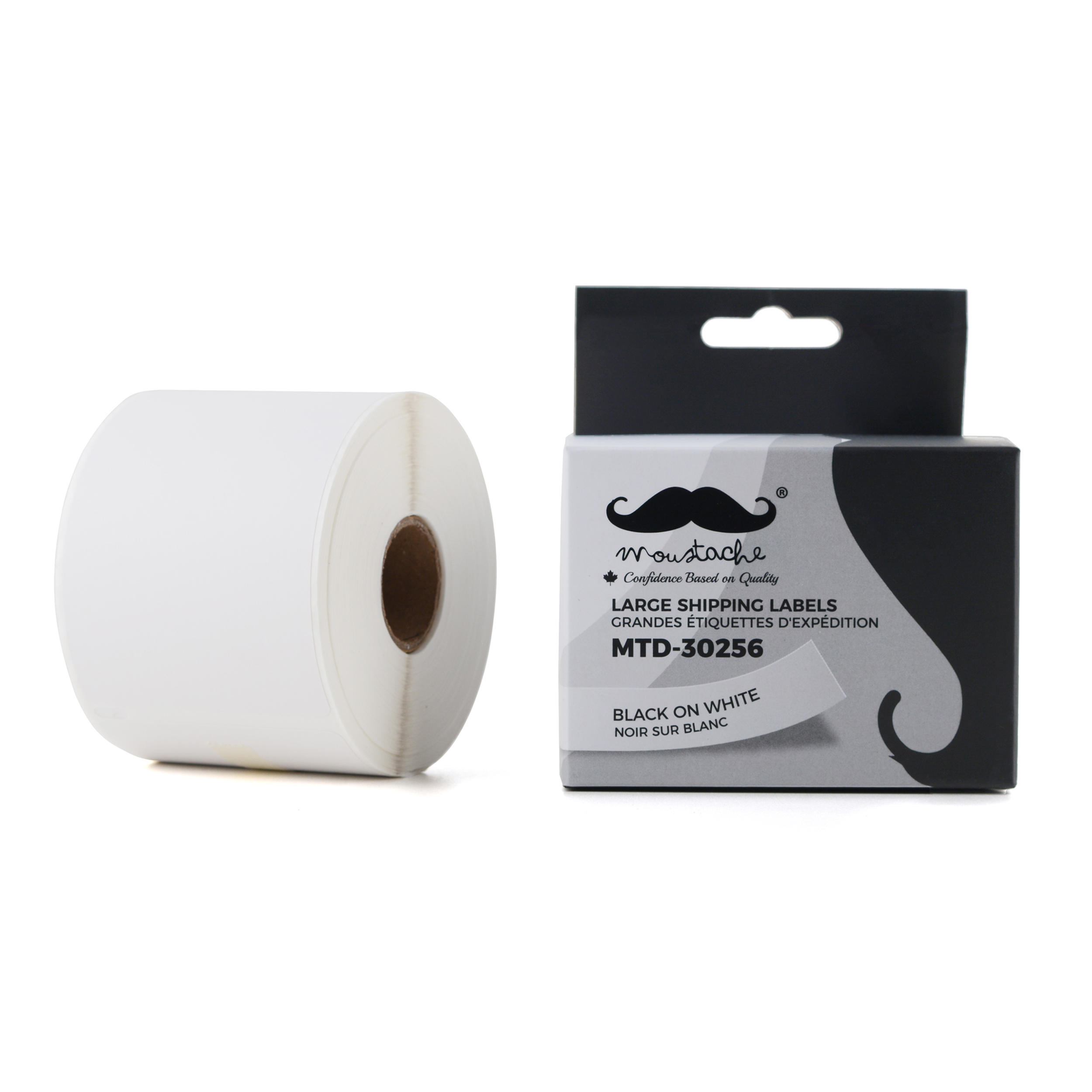 DYMO 30256 LabelWriter Large Shipping Labels, 2-5/16" x 4", Black on White, Compatible - Moustache®
