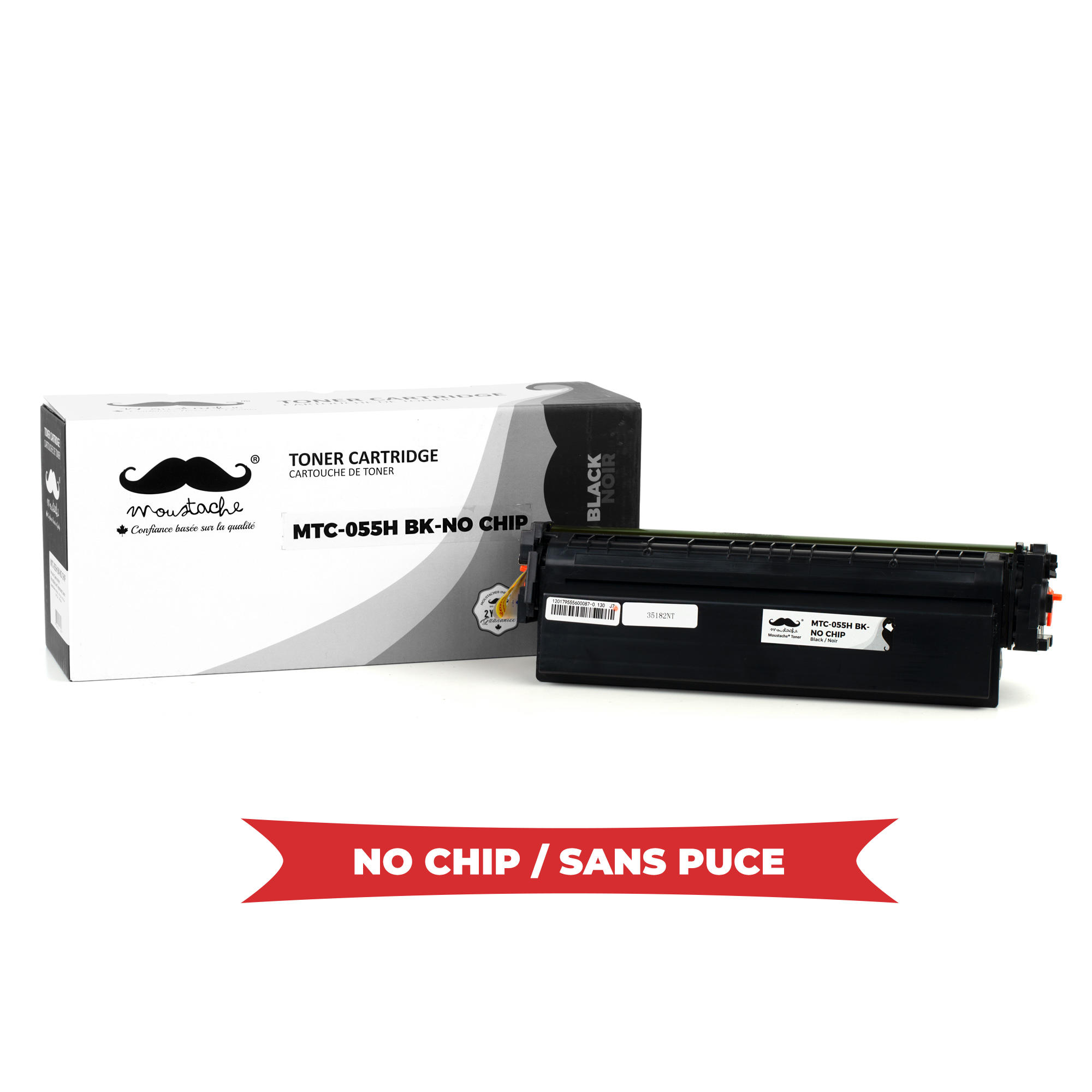 Canon 055H 3020C001 Compatible Black Toner Cartridge High Yield - No Chip - Moustache®