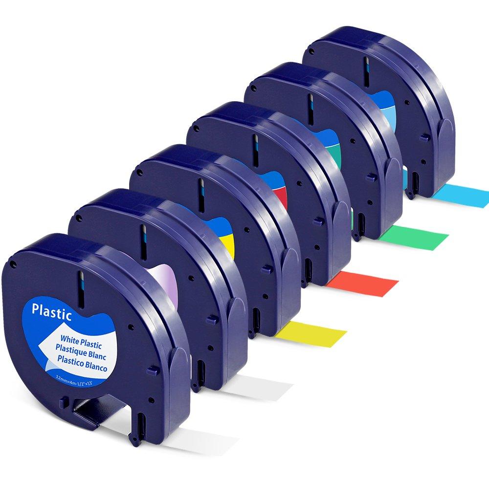 DYMO LetraTag Label Tape Combo, 12mm (1/2"), Compatible