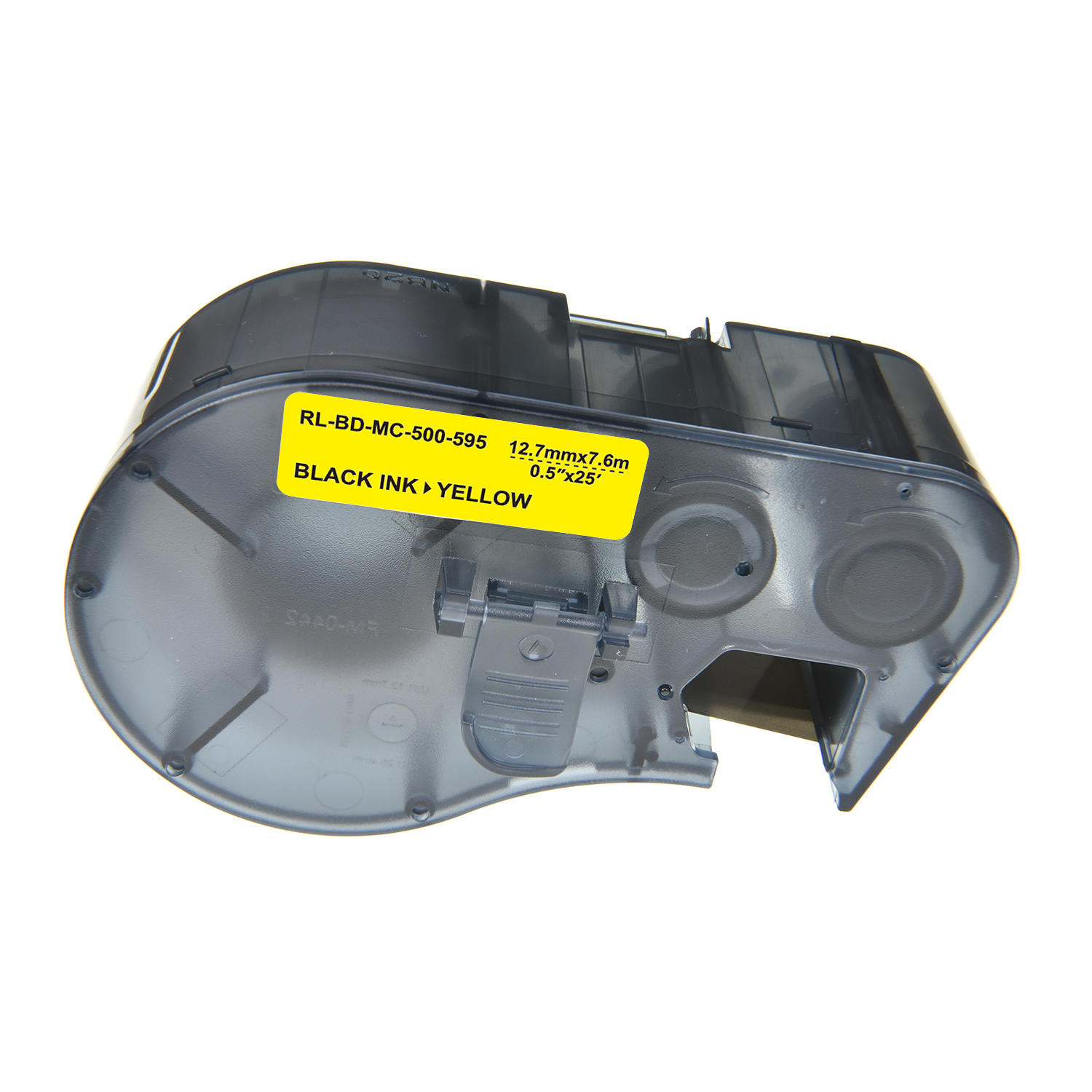 Brady BMP41 BMP51 BMP53 Vinyl Label Tape, 0.5" x 25', Black on Yellow, Compatible