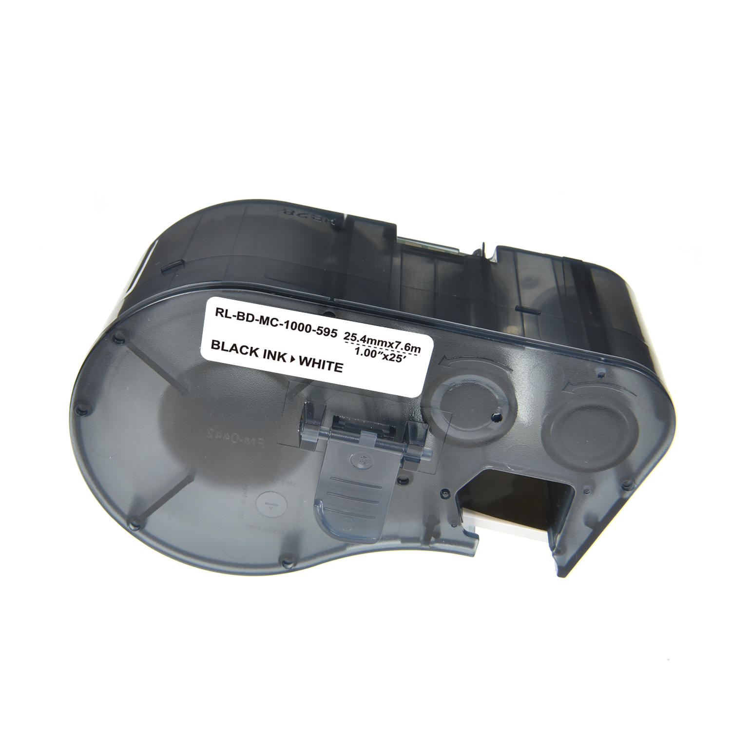Brady BMP41 BMP51 BMP53 Vinyl Label Tape, 1" x 25', Black on White, Compatible