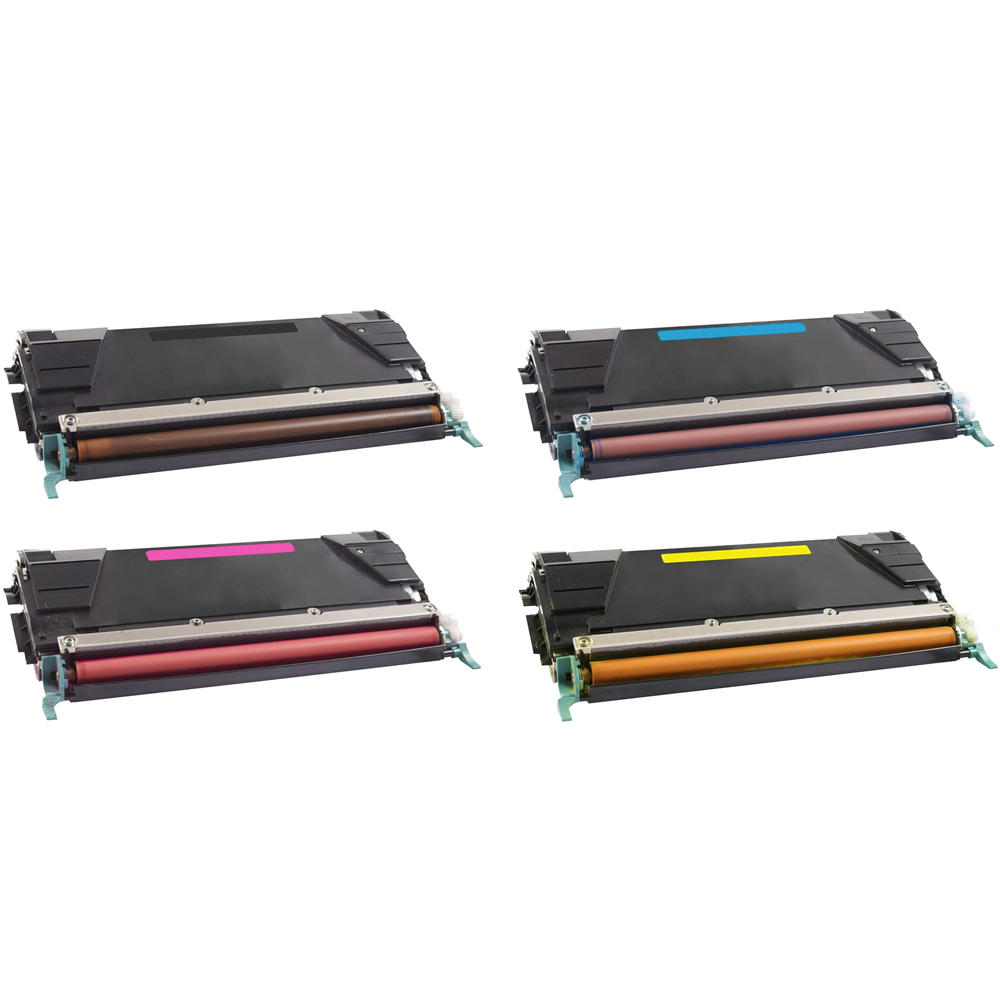 Lexmark C736H Remanufactured Toner Cartridge Combo High Yield BK/C/M/Y