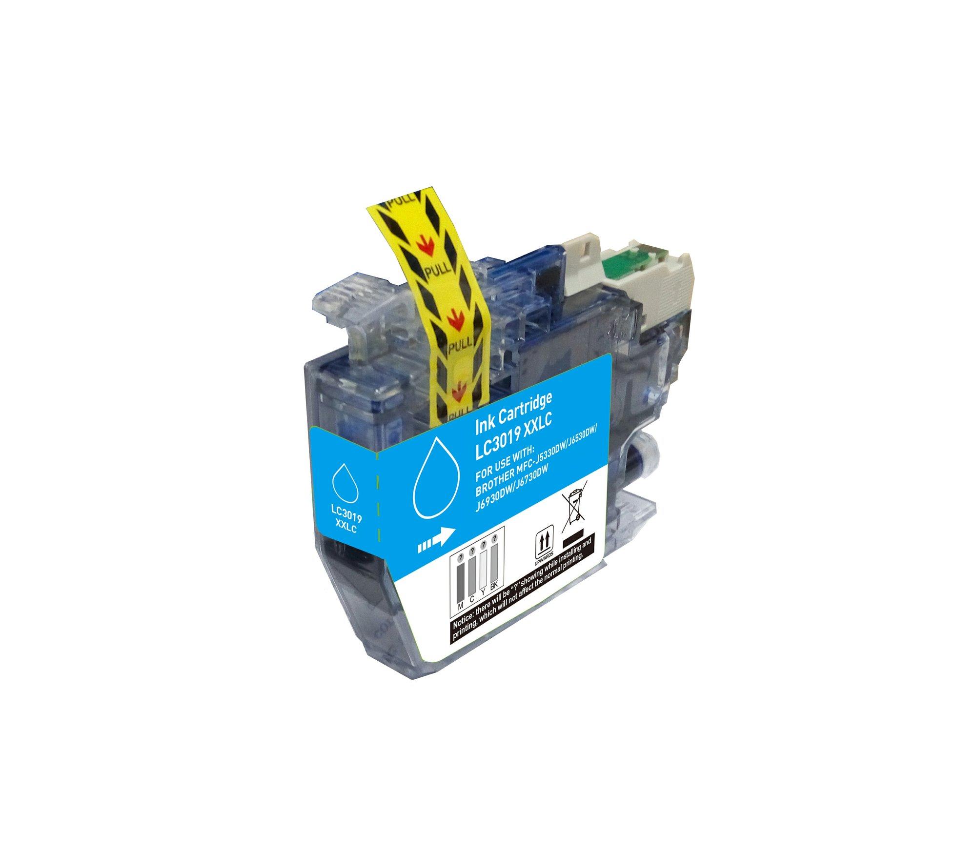 Brother LC3019C Compatible Cyan Ink Cartridge Extra High Yield - Ecobox