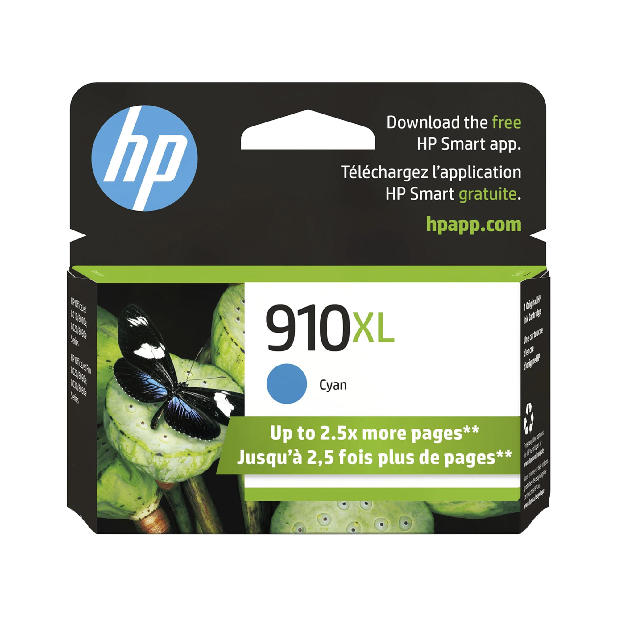 HP 910XL 3YL62AN Original Cyan Ink Cartridge High Yield