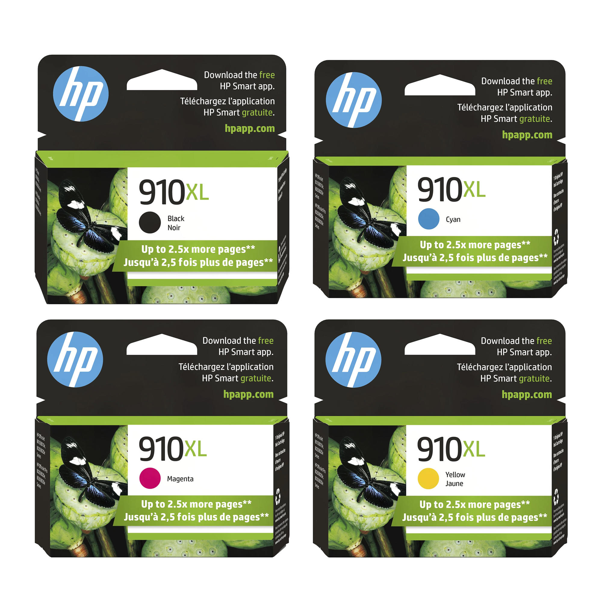 HP 910XL Original Ink Cartridge Combo High Yield BK/C/M/Y
