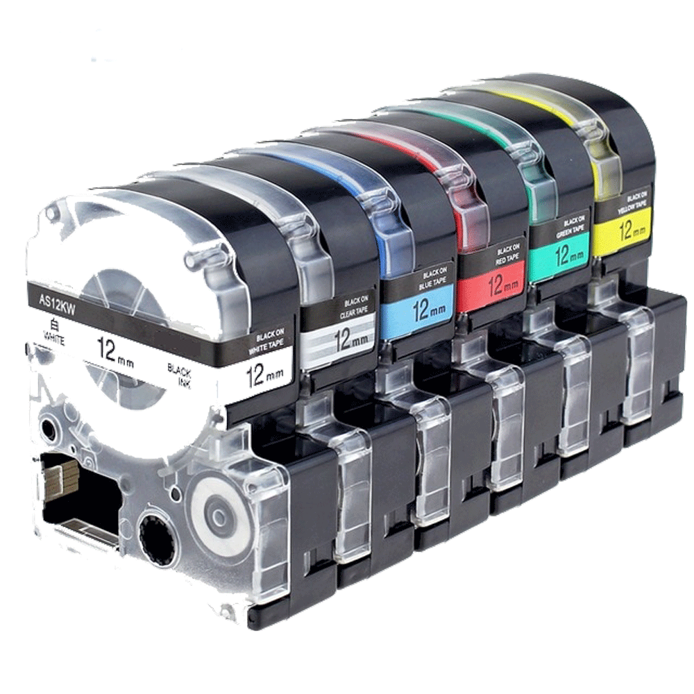 Epson Compatible Labelworks Standard Lk Tape Combo Set, 12mm(1/2''), 