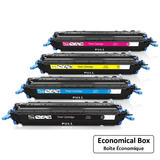 Remanufactured HP 124A Toner Cartridge Combo BK/C/M/Y - Economical Box