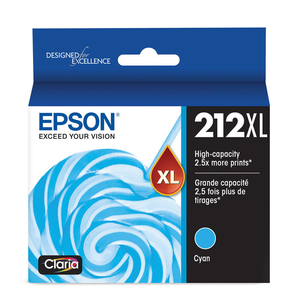 Epson 212XL T212XL220-S Original Cyan Ink Cartridge High Yield