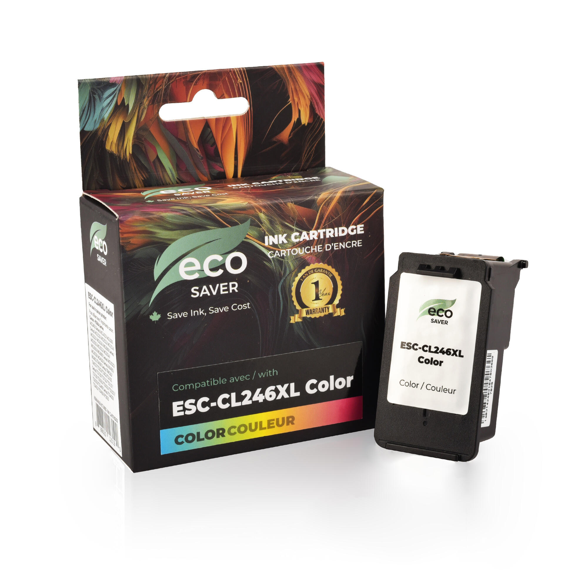 Canon CL-246XL Remanufactured Color Ink Cartridge High Yield (8280B001AA) - Eco-Saver