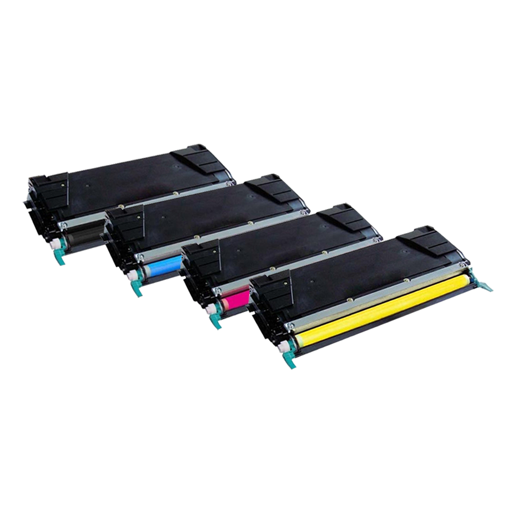 Lexmark C5242KH C5242CH C5242MH C5242YH Compatible Toner Cartridge Combo High Yield