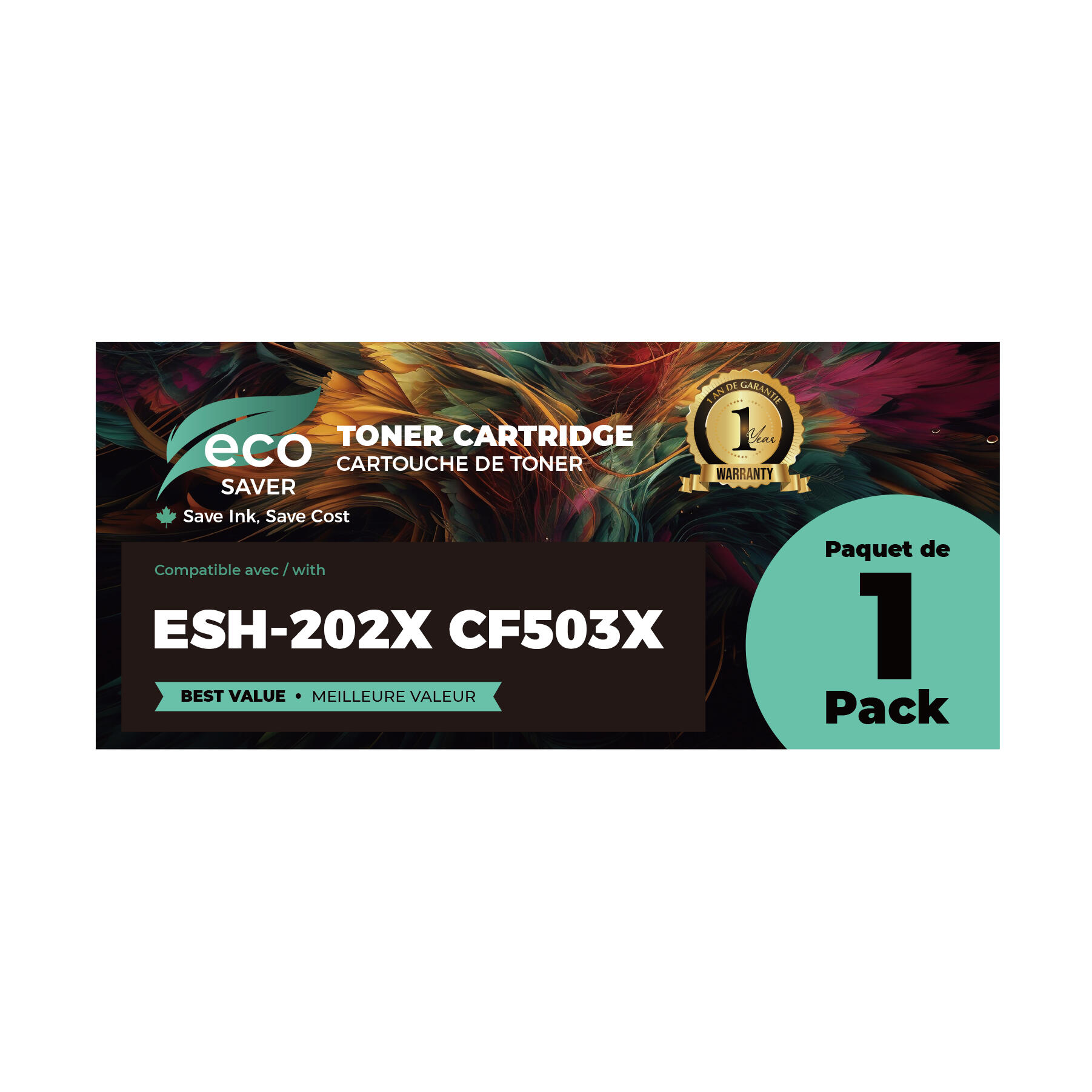Compatible HP 202X CF503X Magenta Toner Cartridge High Yield - Eco-Saver
