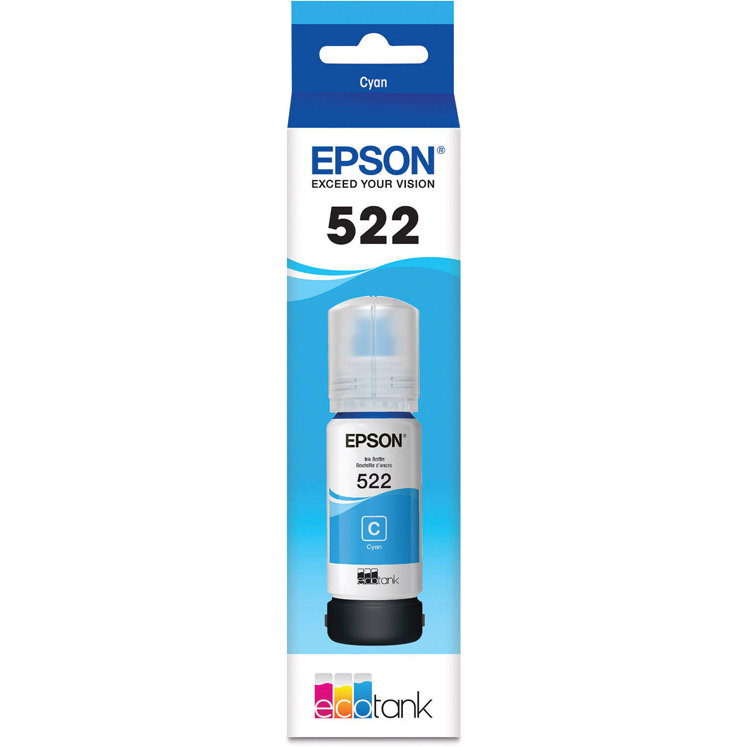 Epson T522 T522220-S EcoTank Original EcoTank Cyan Ink Bottle