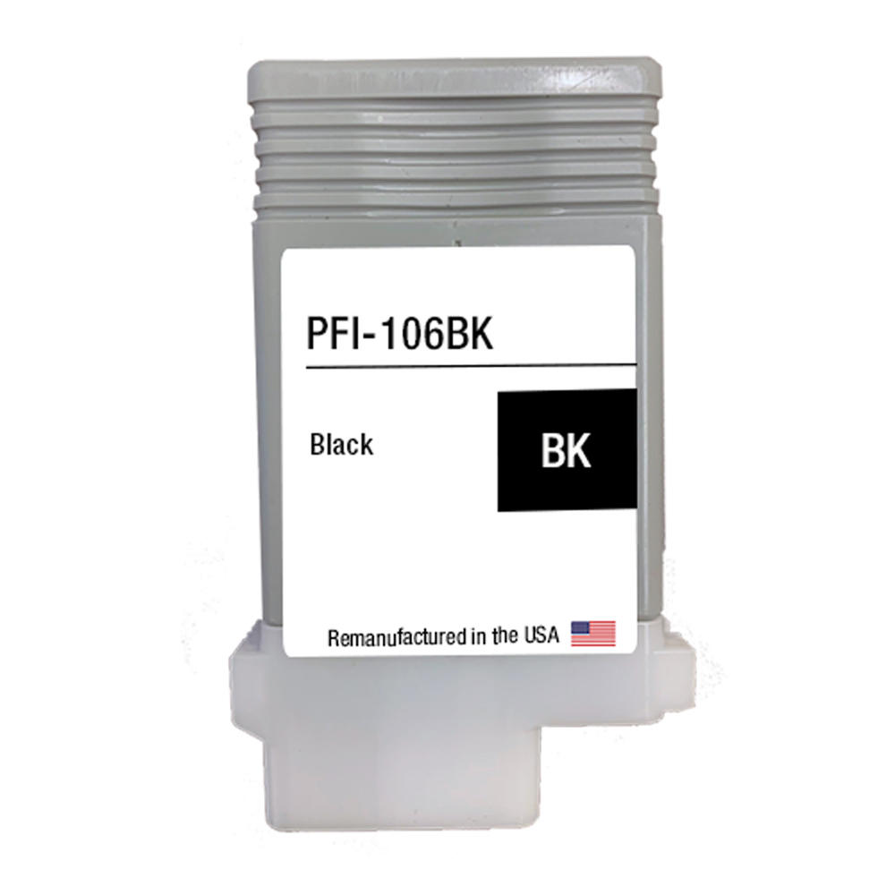 Canon PFI-106BK Remanufactured Black Ink Cartridge (6621B001AA)