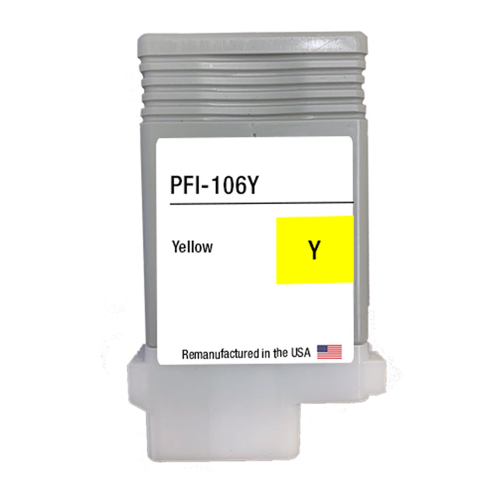 Canon PFI-106Y Remanufactured Yellow Ink Cartridge (6624B001AA)