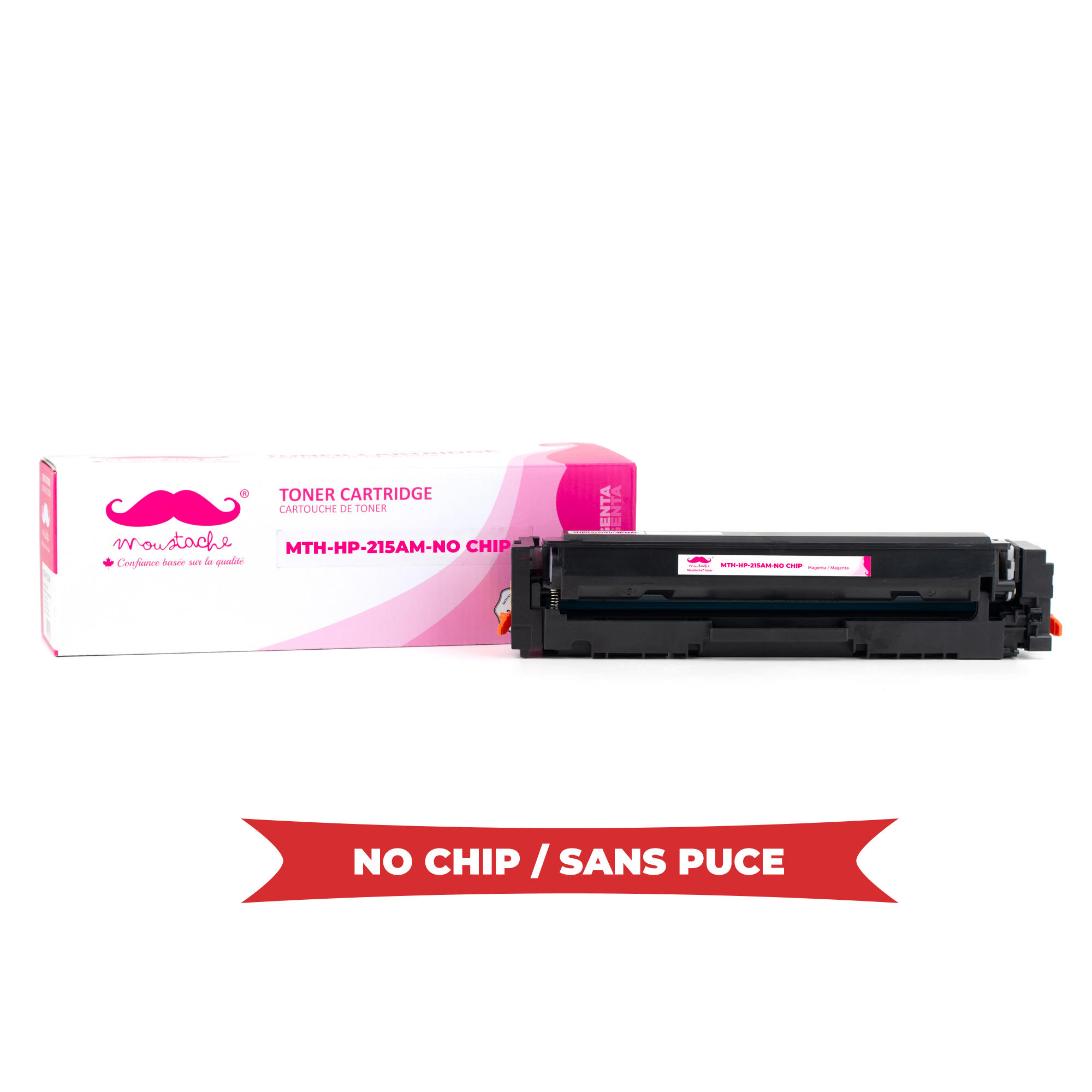 Compatible HP 215A W2313A Magenta Toner Cartridge - No Chip - Moustache®