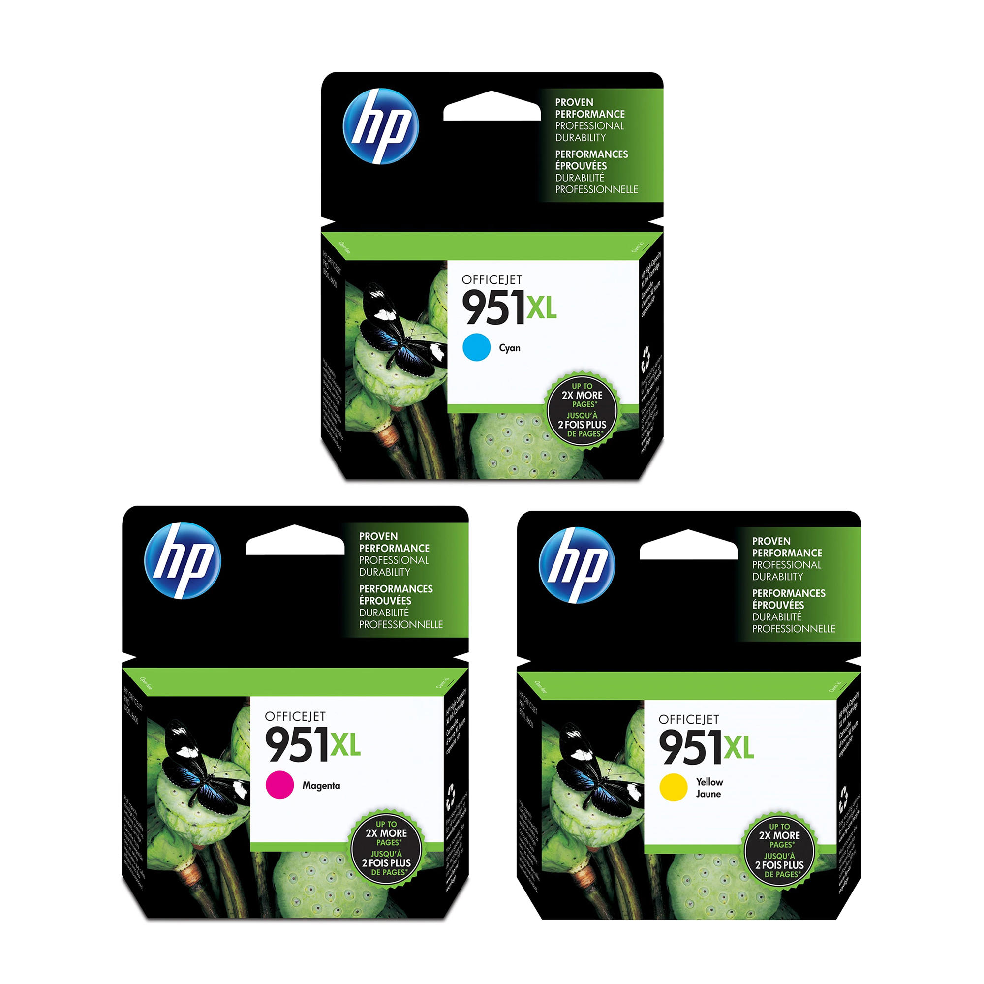 HP 951XL CR318BN CN046AN CN047AN CN048AN Original Ink Cartridge Combo High Yield C/M/Y