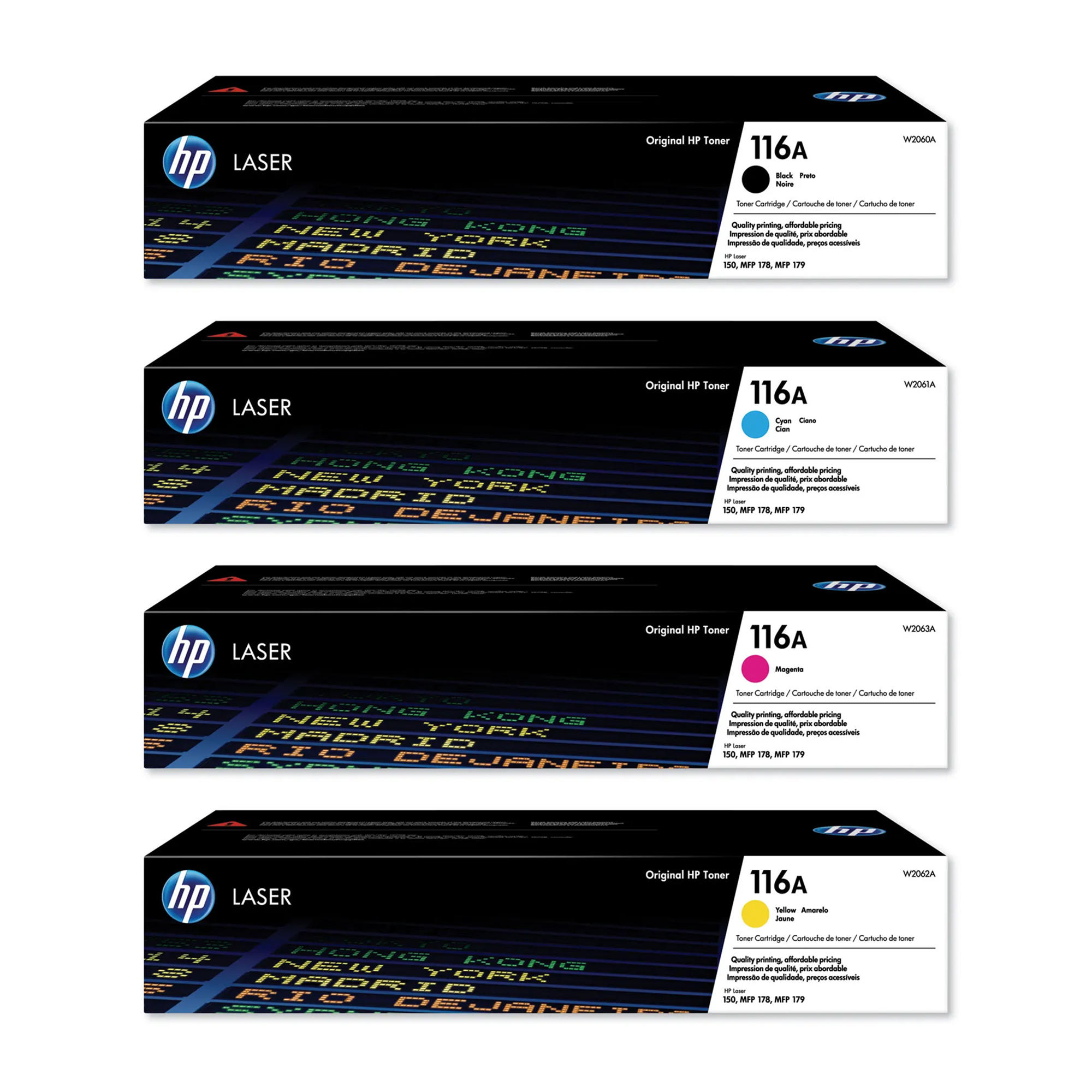 HP 116A Original Laser Toner Cartridge Combo BK/C/M/Y
