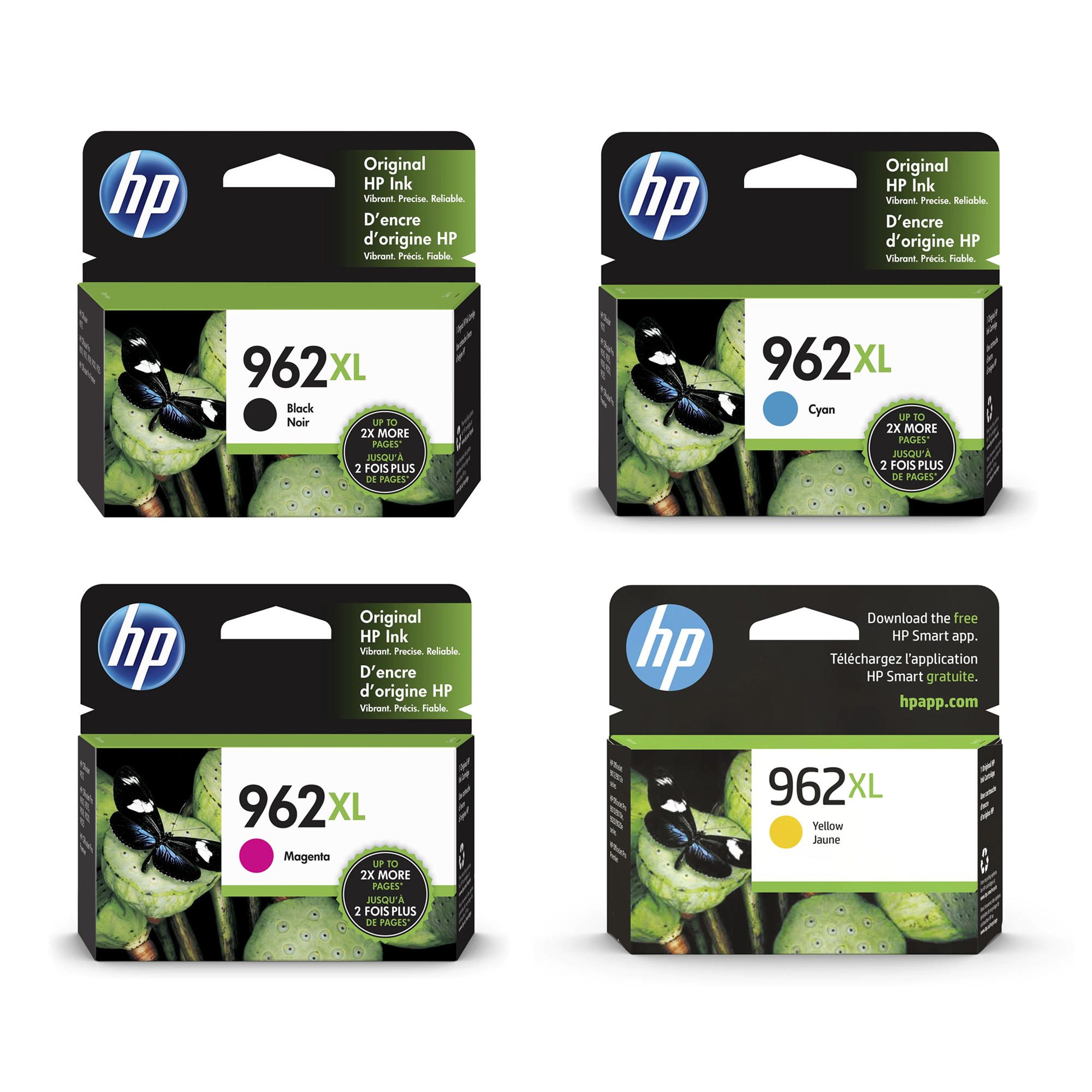 HP 962XL 3JA03AN 3JA00AN 3JA01AN 3JA02AN Original Ink Cartridge Combo High Yield BK/C/M/Y