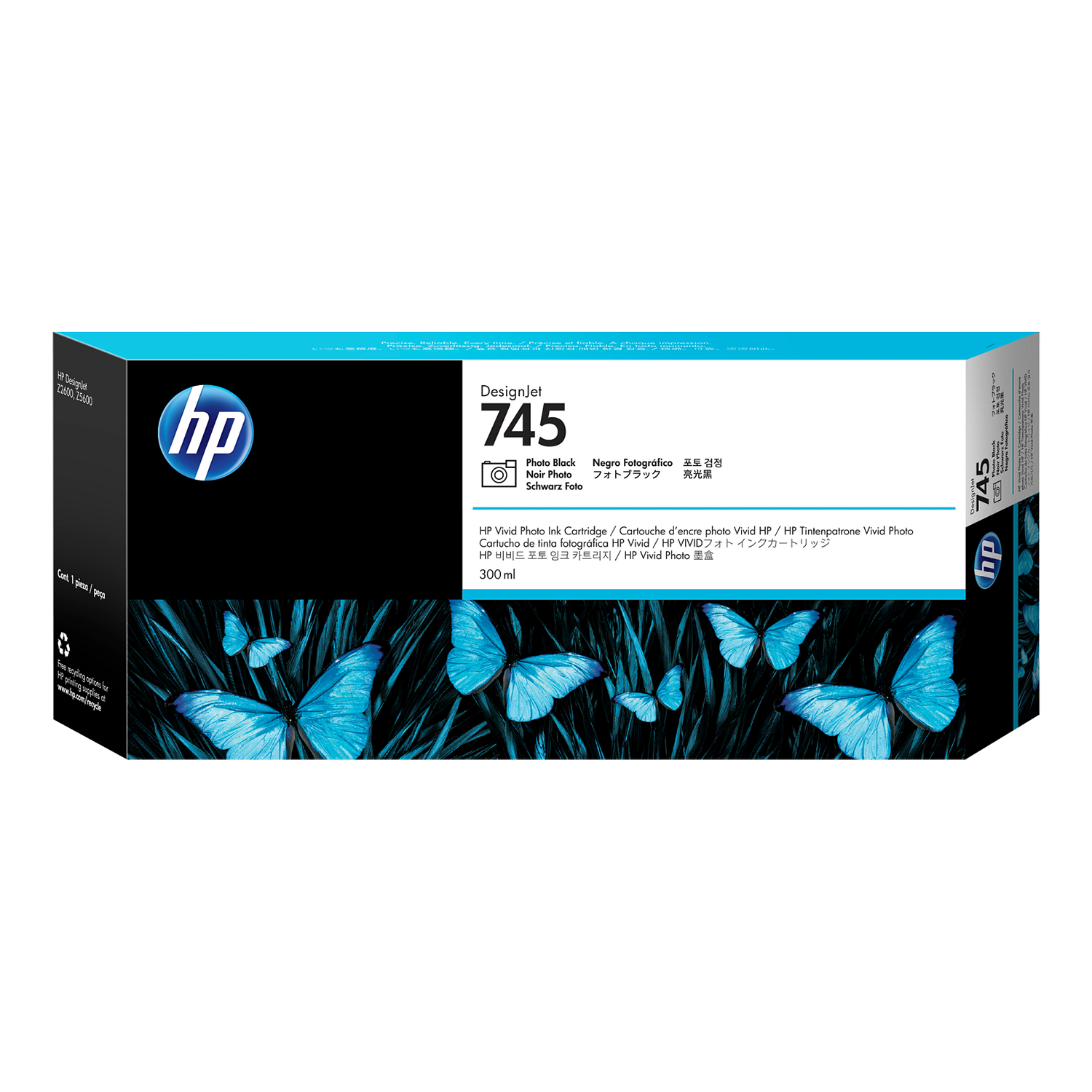 HP 745 F9K04A Original Photo Black Ink Cartridge High Yield 300ml