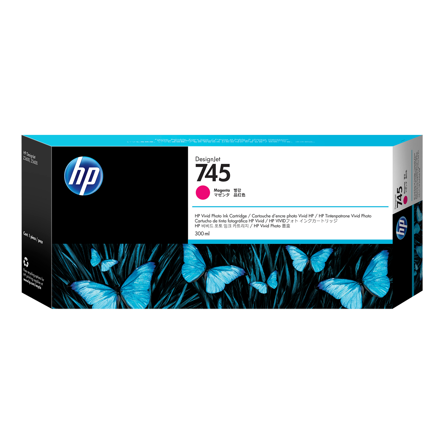 HP 745 F9K01A Original Magenta Ink Cartridge High Yield 300ml