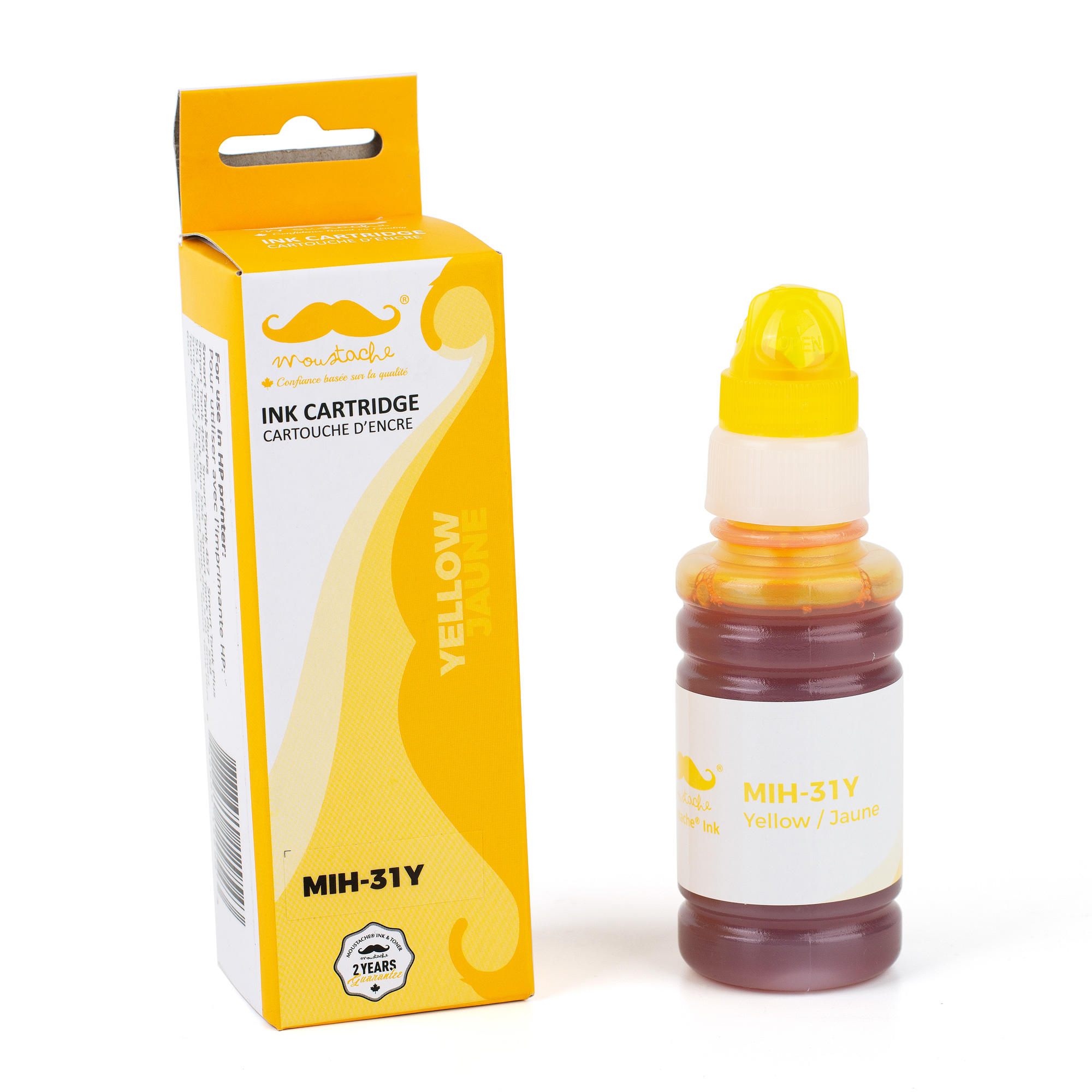 HP 31 1VU28AN Compatible Yellow Ink Bottle 70ml - Moustache®