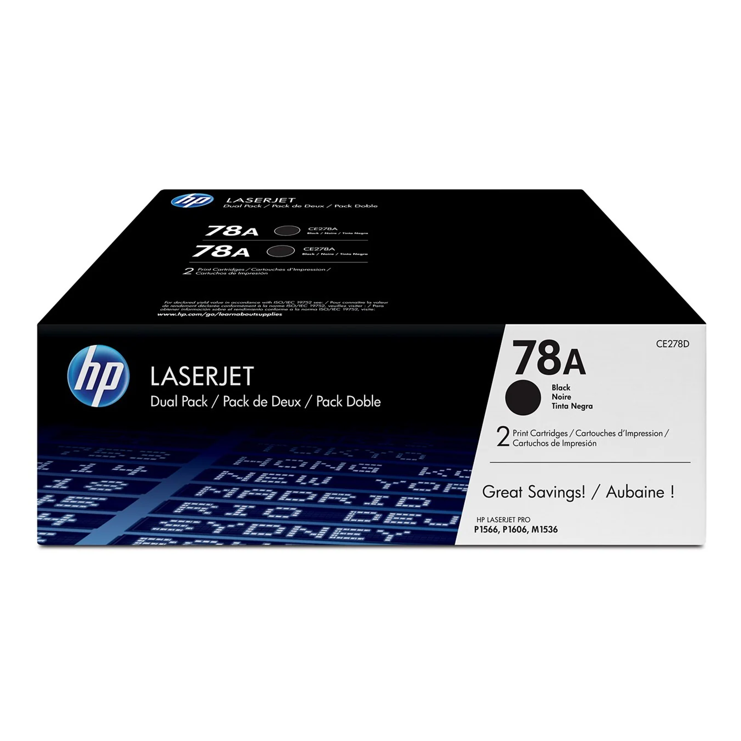 HP 78A CE278A Original Black Toner Cartridge 2 pack