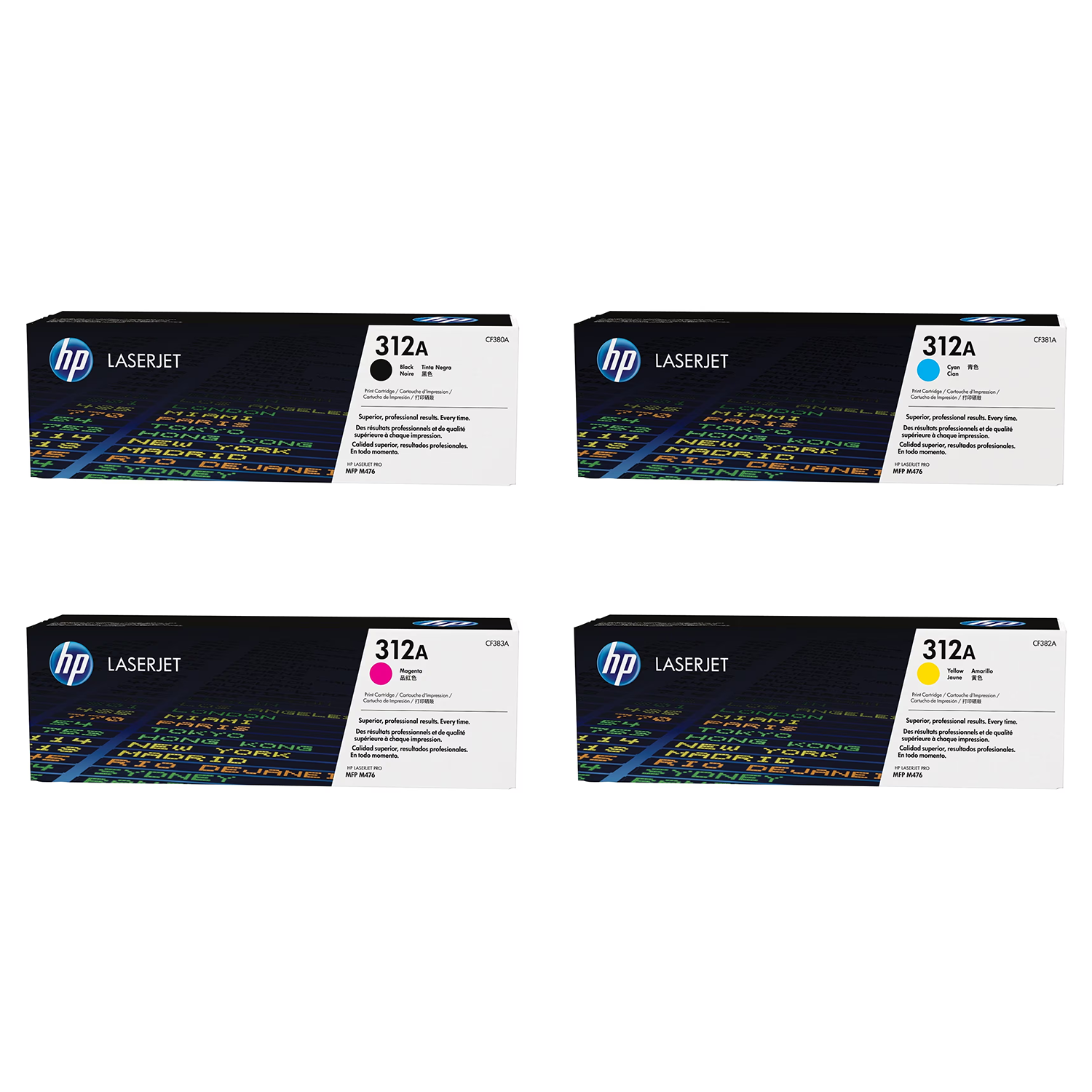 HP 312A Original Toner Cartridge Combo BK/C/M/Y