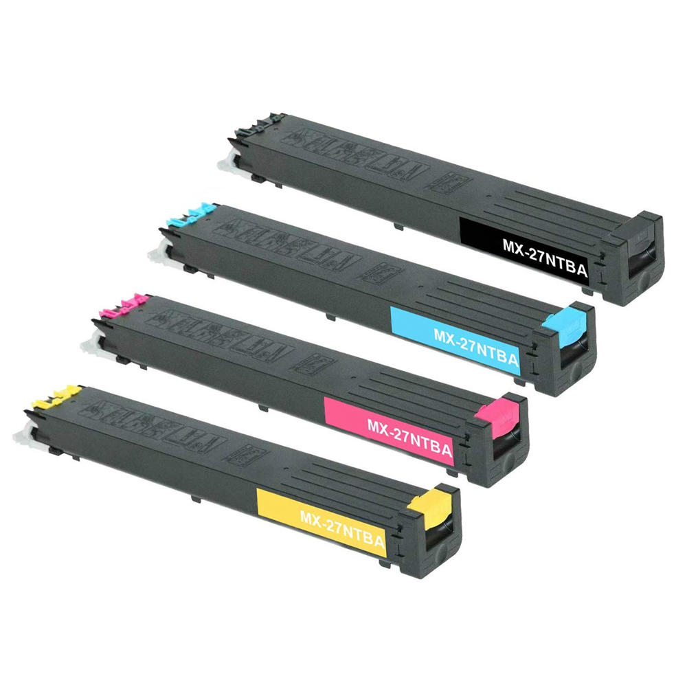 Sharp MX27NTBA MX27NTCA MX-27NTMA MX-27NTYA Compatible Toner Cartridge Combo BK/C/M/Y