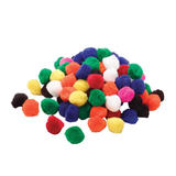 Rainbow Pom-Poms for Craft Decoration, 100/Pack, Assorted Colors