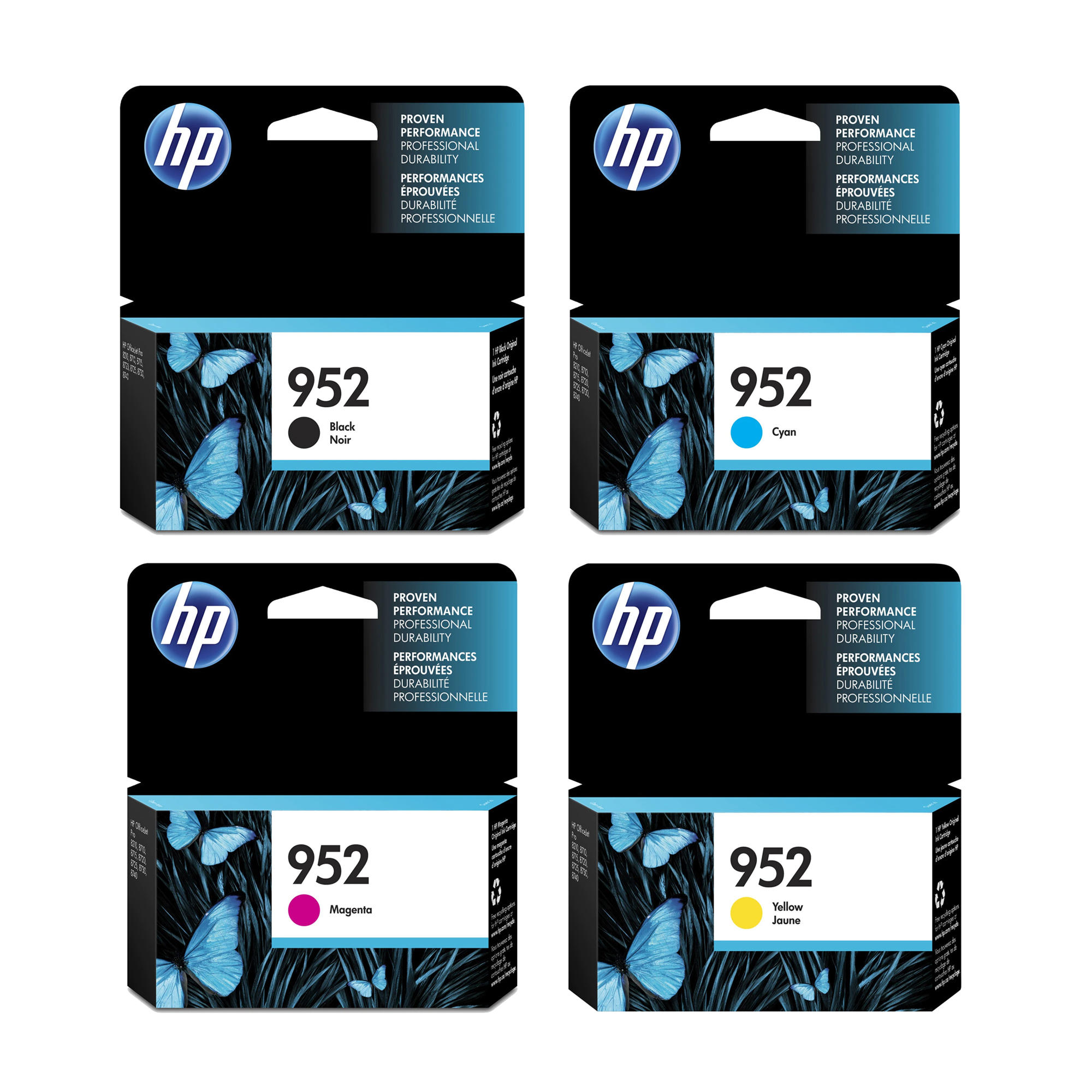 HP 952 F6U15AN L0S49AN L0S52AN L0S55AN Original Ink Cartridge Combo BK/C/M/Y