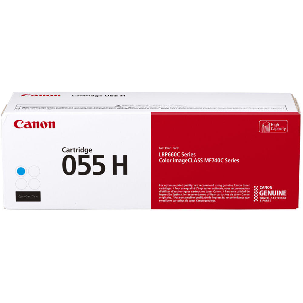 Canon 055H 3019C001 Original Cyan Toner Cartridge High Yield