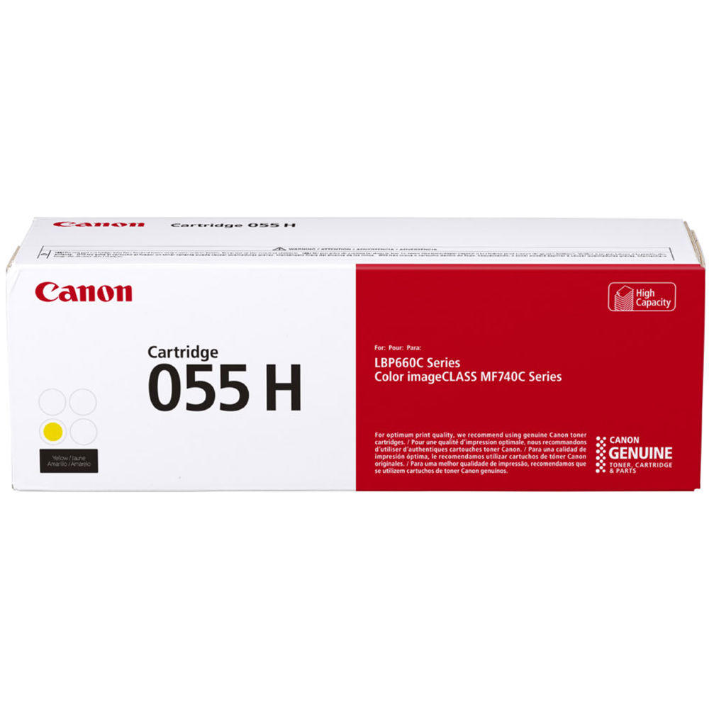 Canon 055H 3017C001 Original Yellow Toner Cartridge High Yield