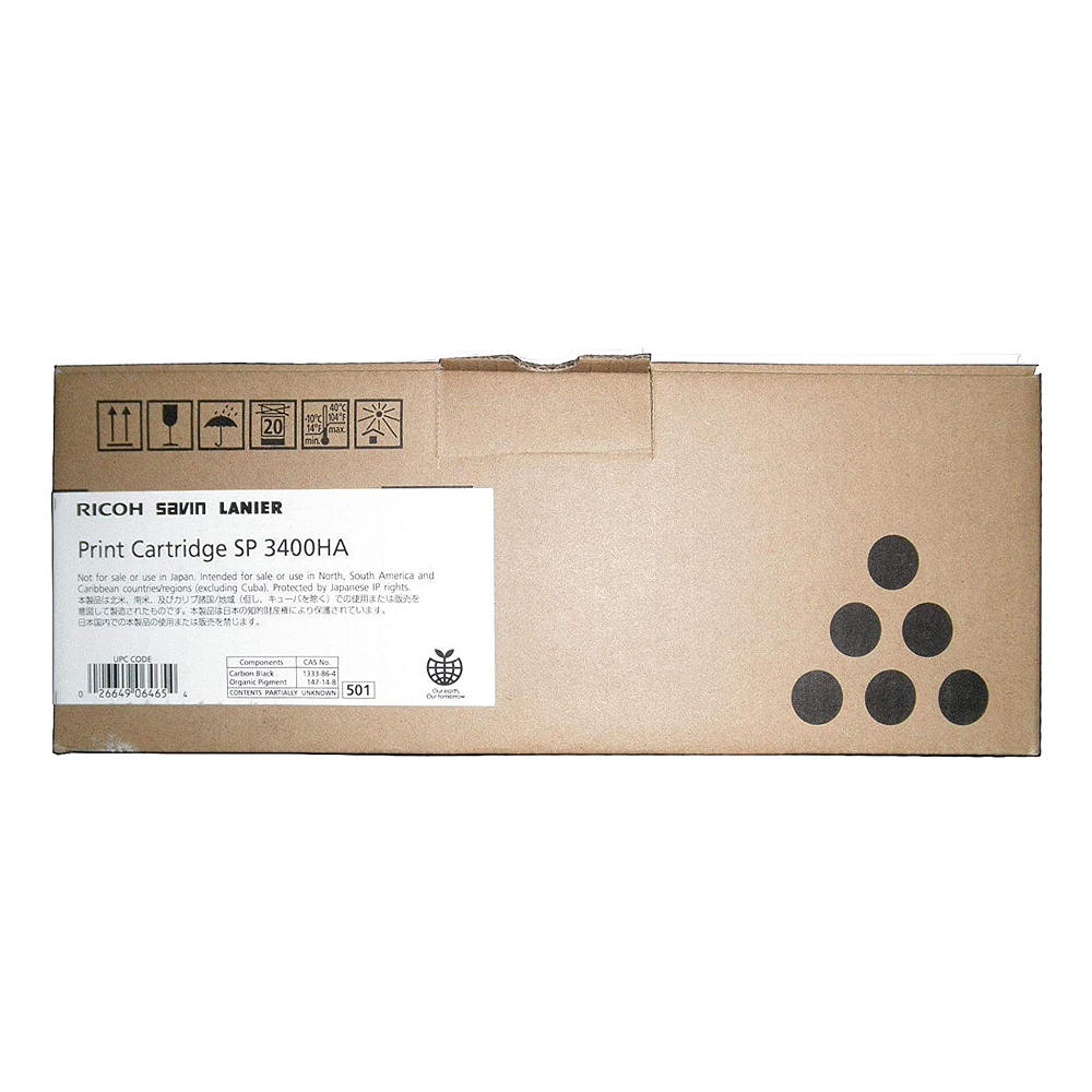 Ricoh 406465 Original Black Toner Cartridge High Yield