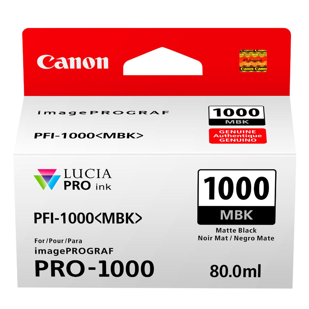 Canon PFI-1000MBK Original Matte Black Ink Cartridge (0545C002)