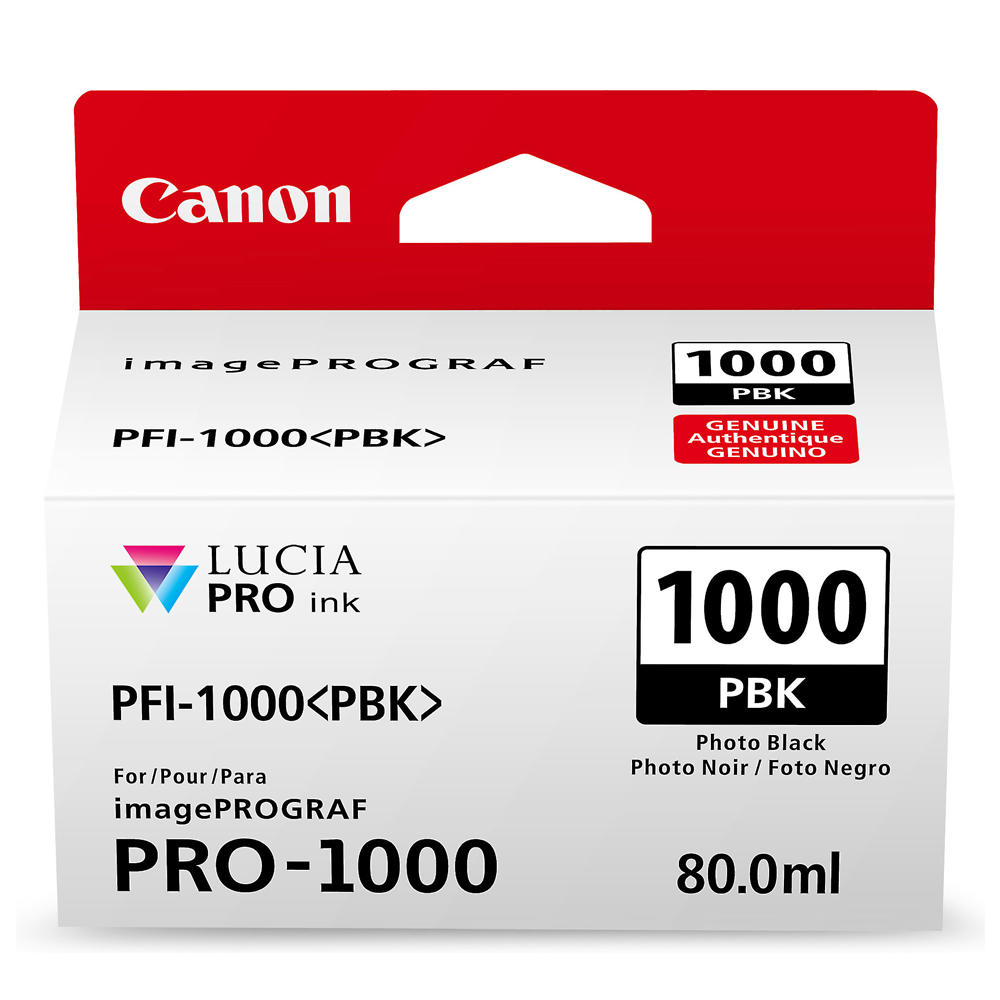 Canon PFI-1000PBK Original Photo Black Ink Cartridge (0546C002)