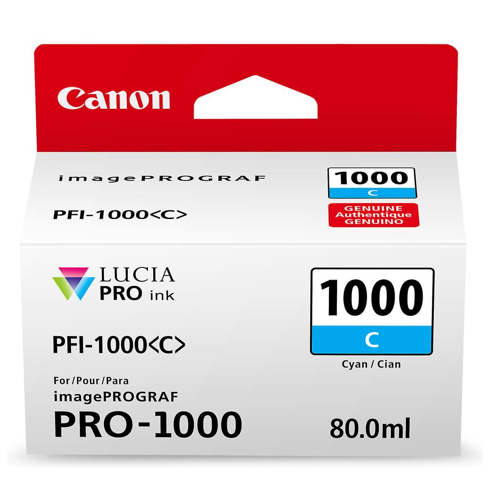 Canon PFI-1000C Original Cyan Ink Cartridge (0547C002)