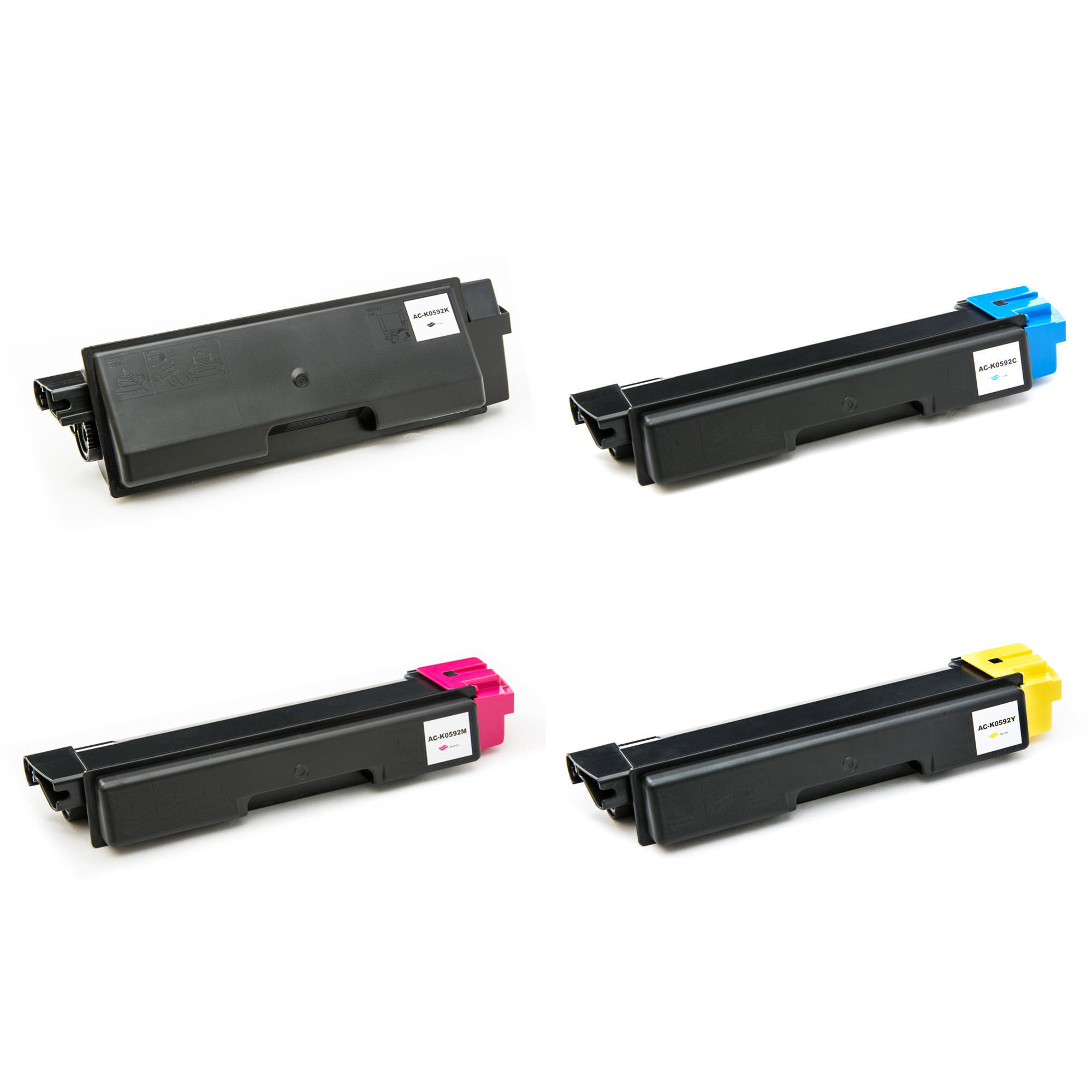 Kyocera Mita TK592 TK-592K TK-592C TK-592M TK-592Y Compatible Toner Cartridge Combo BK/C/M/Y