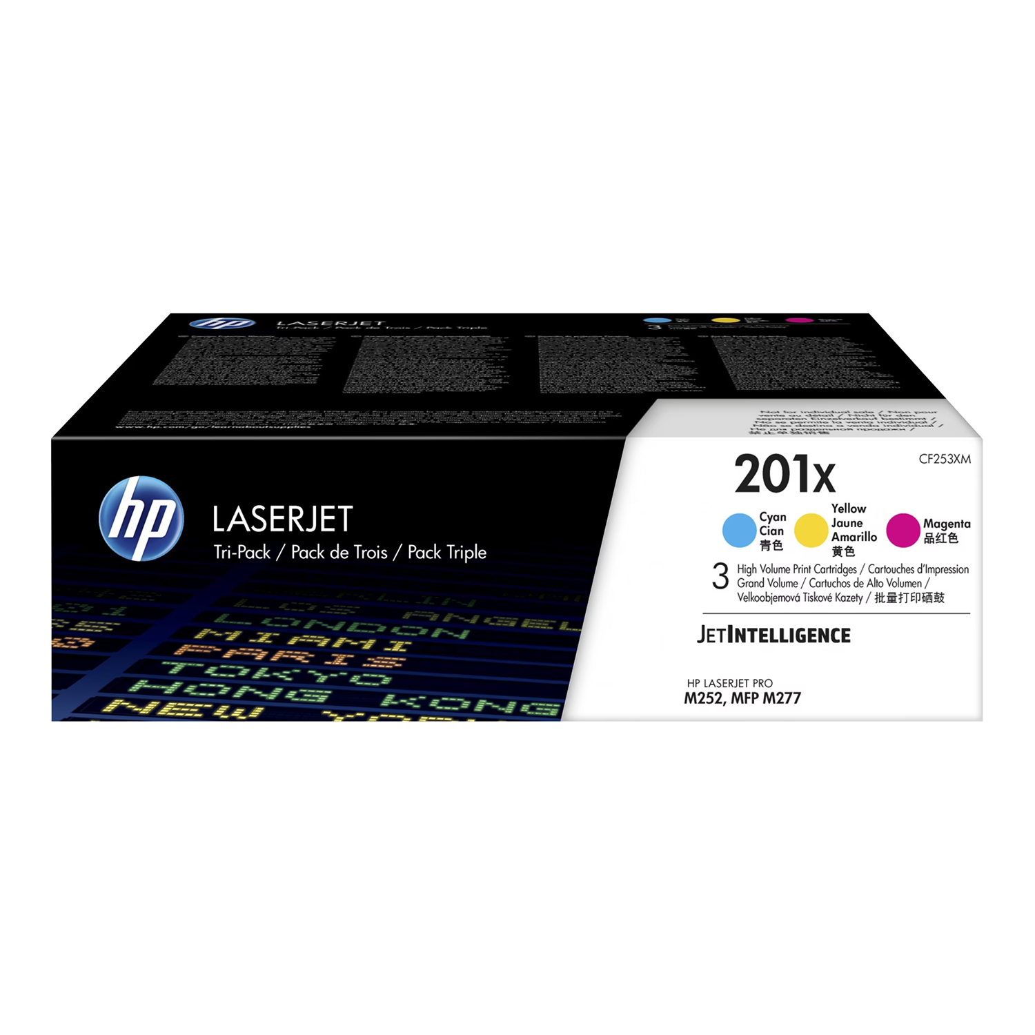 HP 201X CF253XM Original Cyan Mgenta Yellow Toner Cartridge High Yield