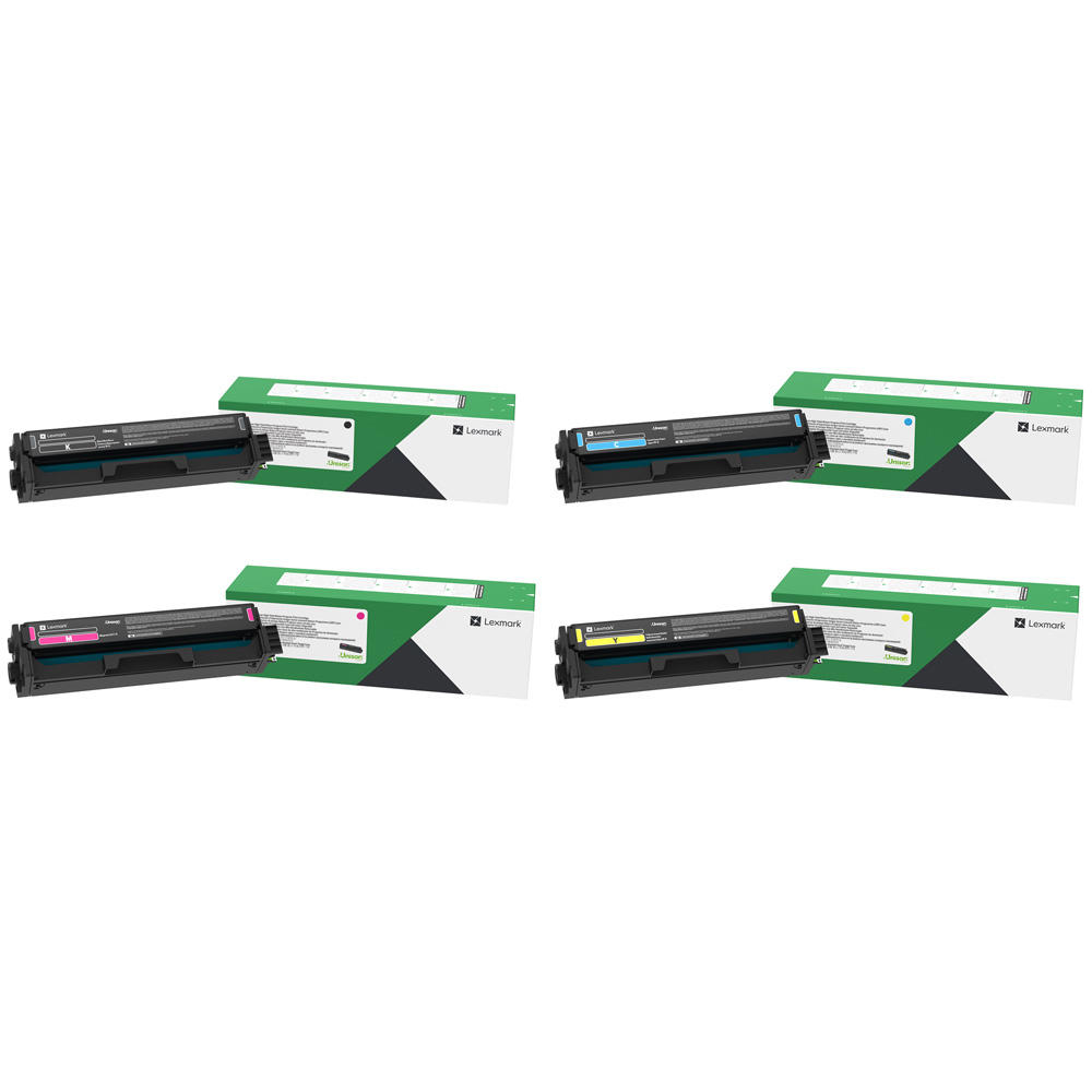 Lexmark 20N10K0 20N10C0 20N10M0 20N10Y0 Original Return Program Toner Cartridge Combo BK/C/M/Y