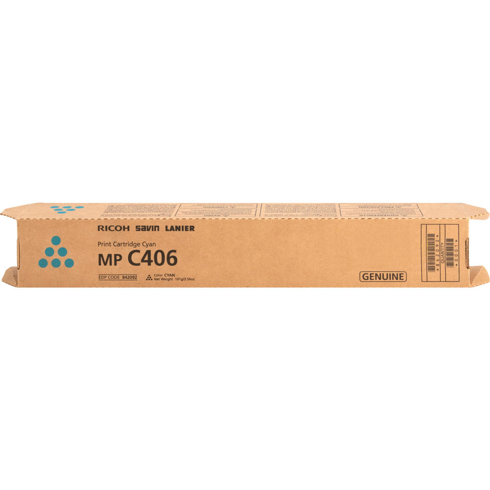 Ricoh 842092 Original Cyan Toner Cartridge