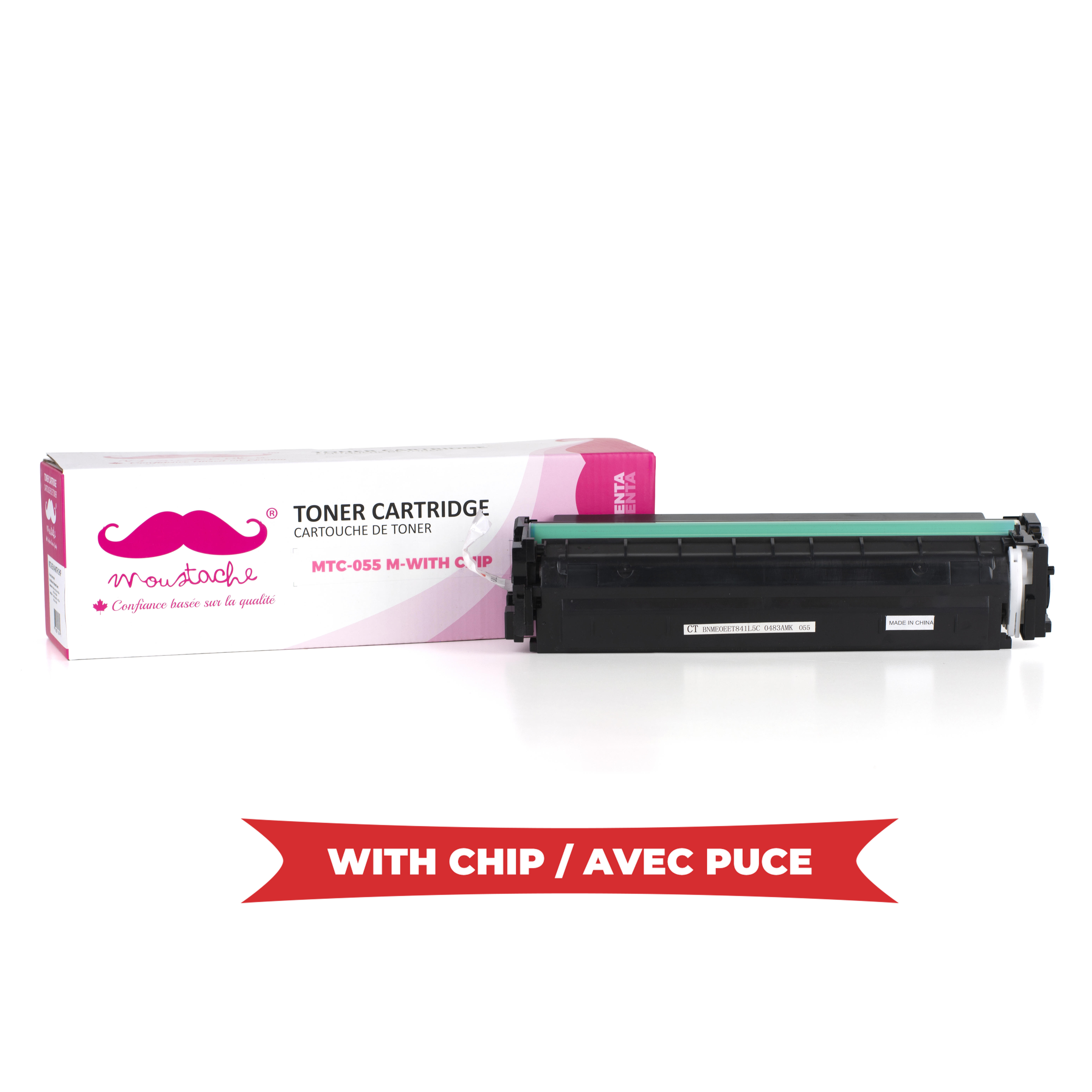 Canon 055 3014C001 Compatible Magenta Toner Cartridge - With Chip - Moustache®