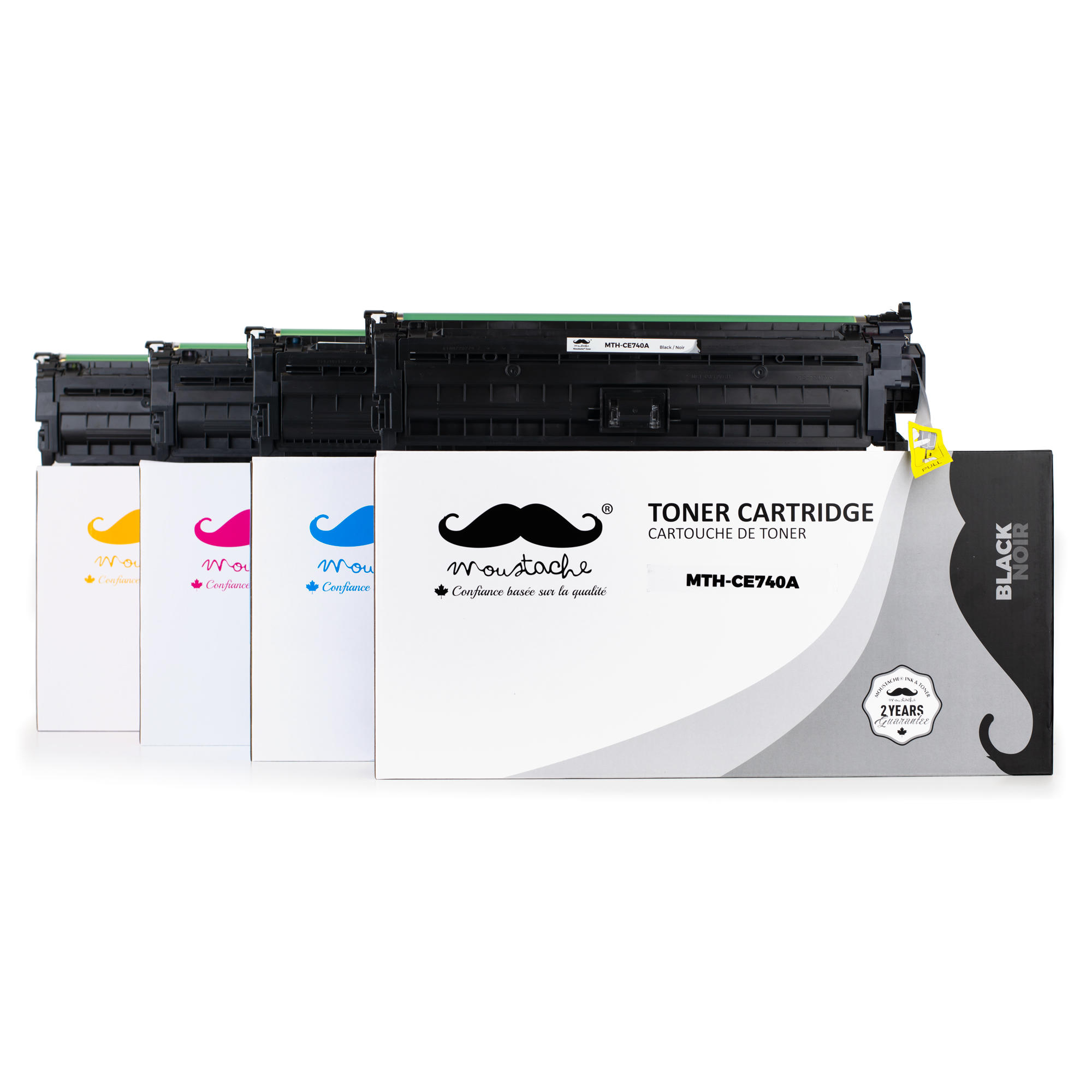 HP 307A CE740A CE741A CE742A CE743A Compatible Toner Cartridge Combo BK/C/M/Y - Moustache®