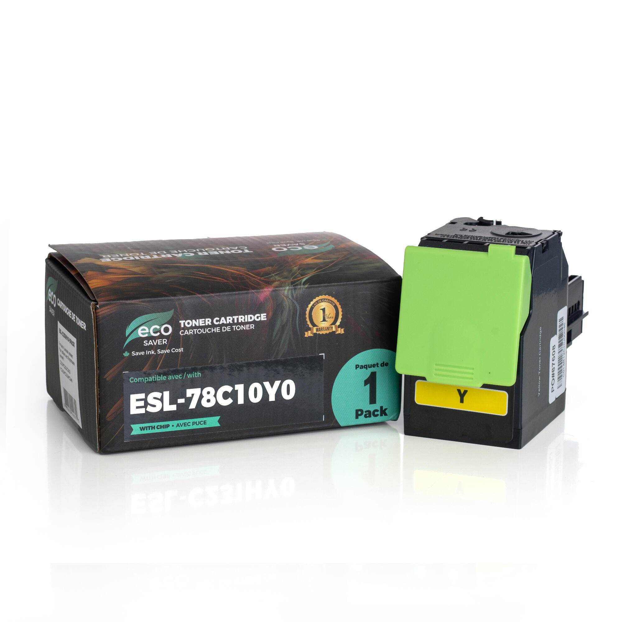 Premium Quality Lexmark 78C10Y0 Remanufactured Yellow Toner Cartridge 1400 Pages - Eco-Saver