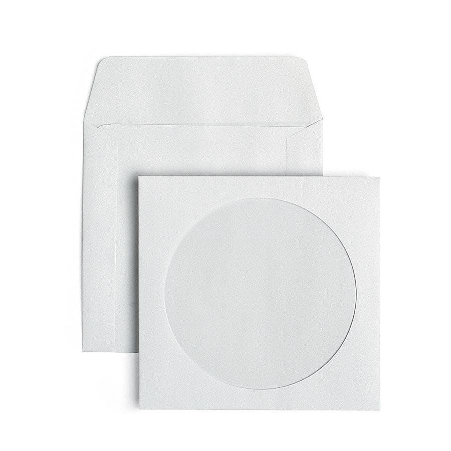 Supremex CD DVD  Window Envelopes, White Paper Sleeves, Clear Window