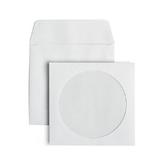 Supremex CD DVD  Window Envelopes, White Paper Sleeves, Clear Window