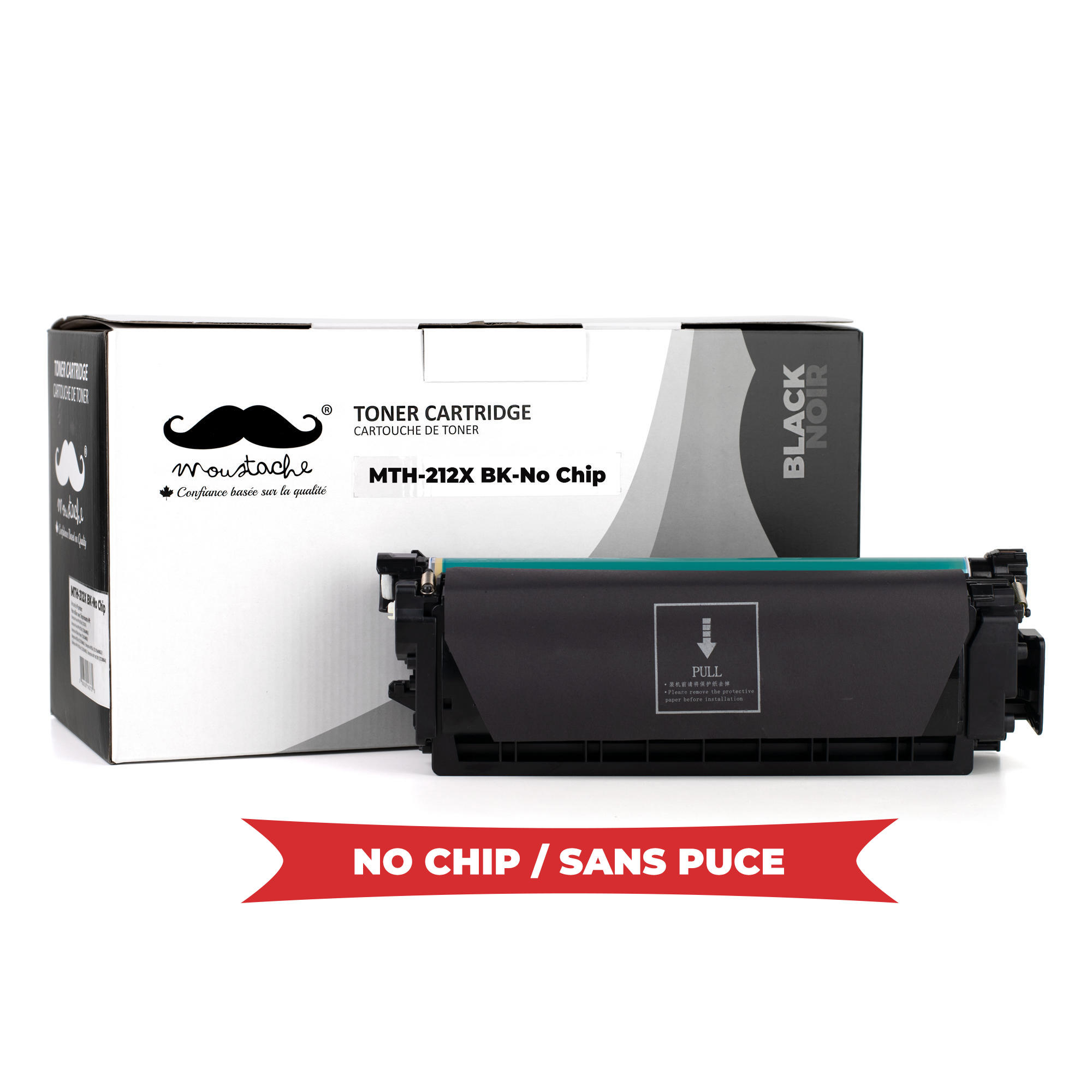 Remanufactured HP 212X W2120X Black Toner Cartridge High Yield - Moustache® - No Chip