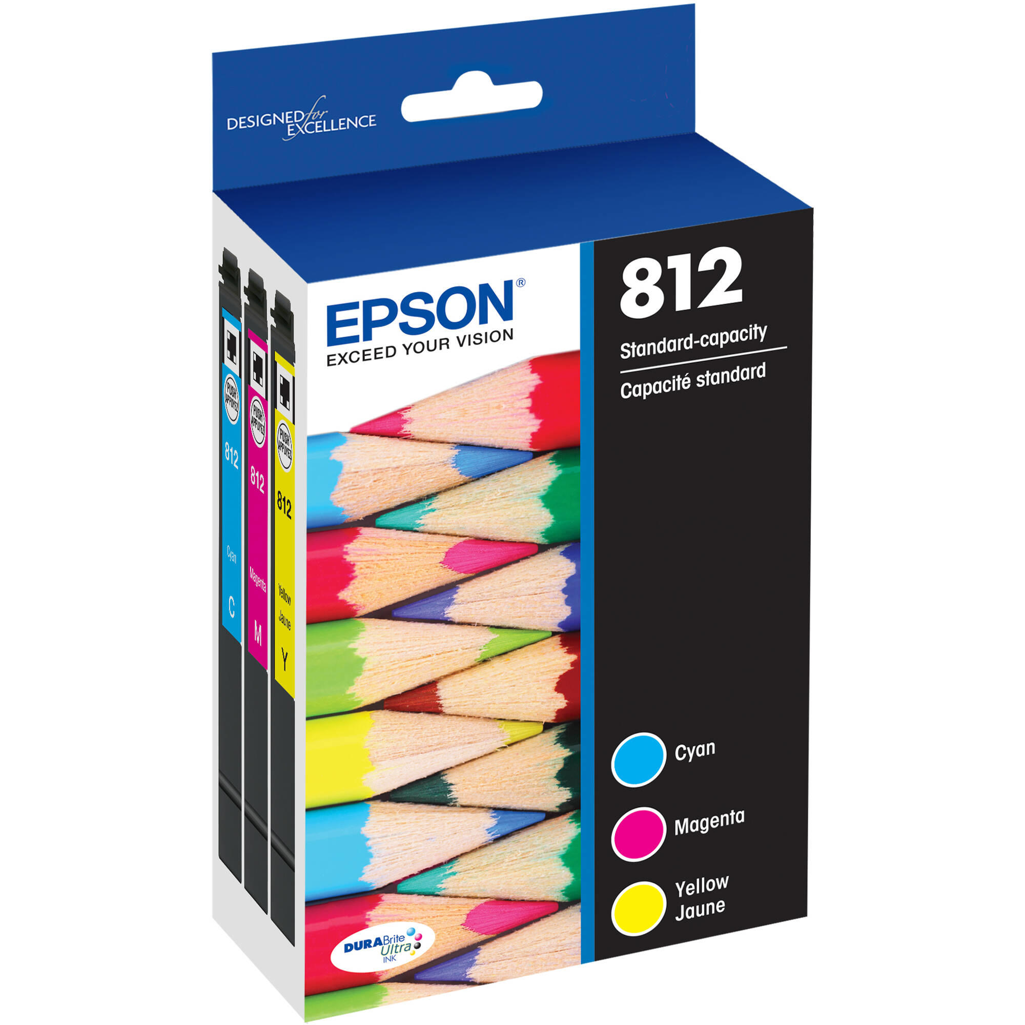 Epson T812 T812520-S Original Ink Cartridge Combo C/M/Y - 3 Pack