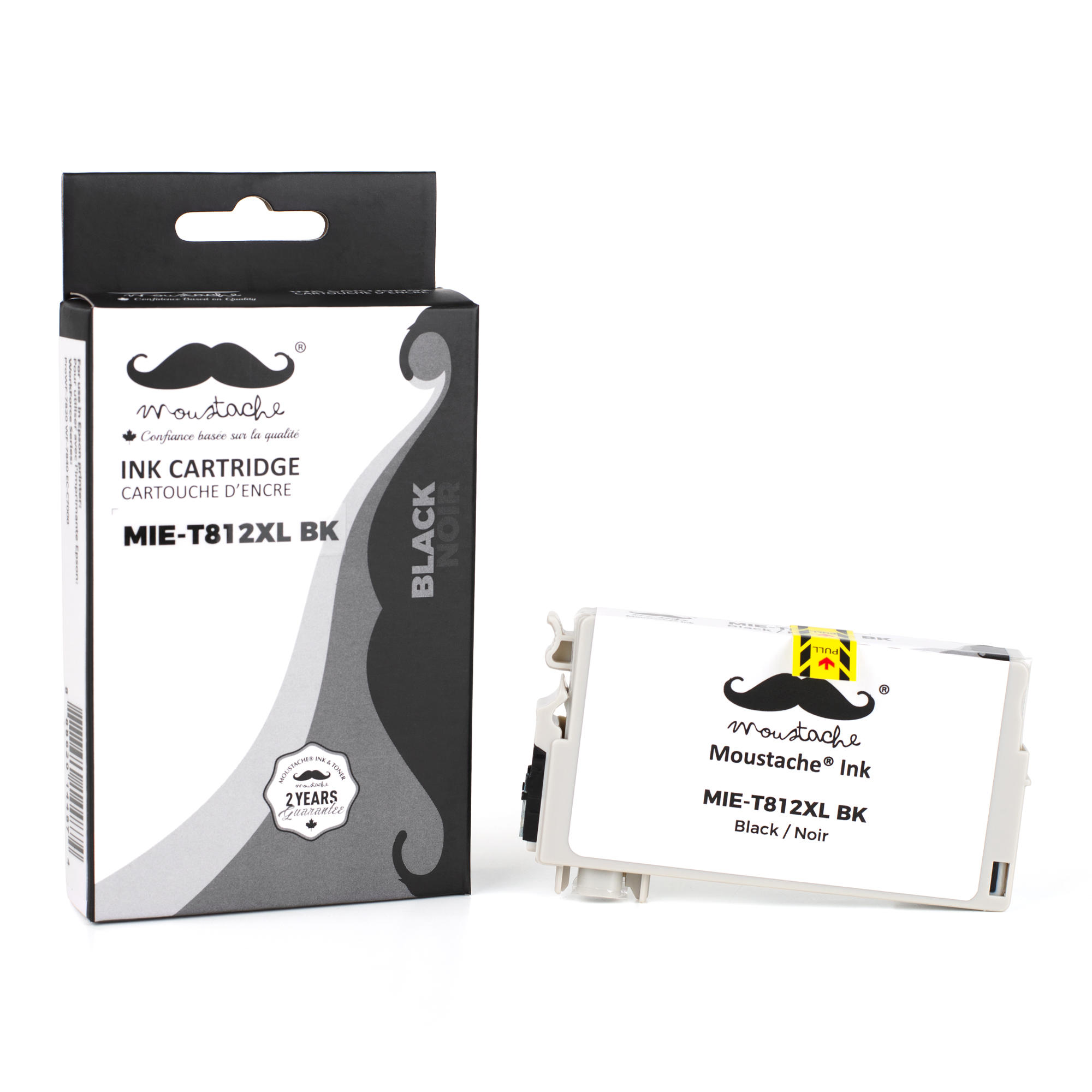 Epson T812XL T812XL120-S Compatible Black Ink Cartridge High Yield - Moustache®